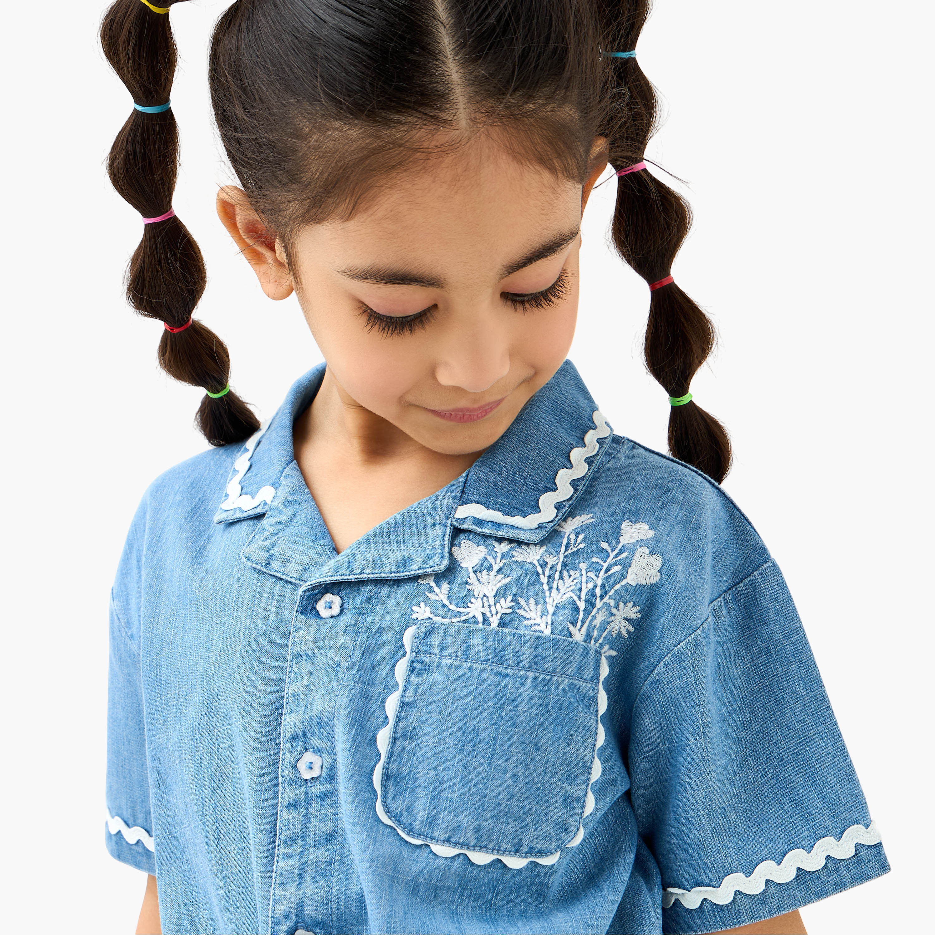 Juniors Embroidered Shirt and Shorts Set-baby-girls-clothing-setsandcoords-image-5