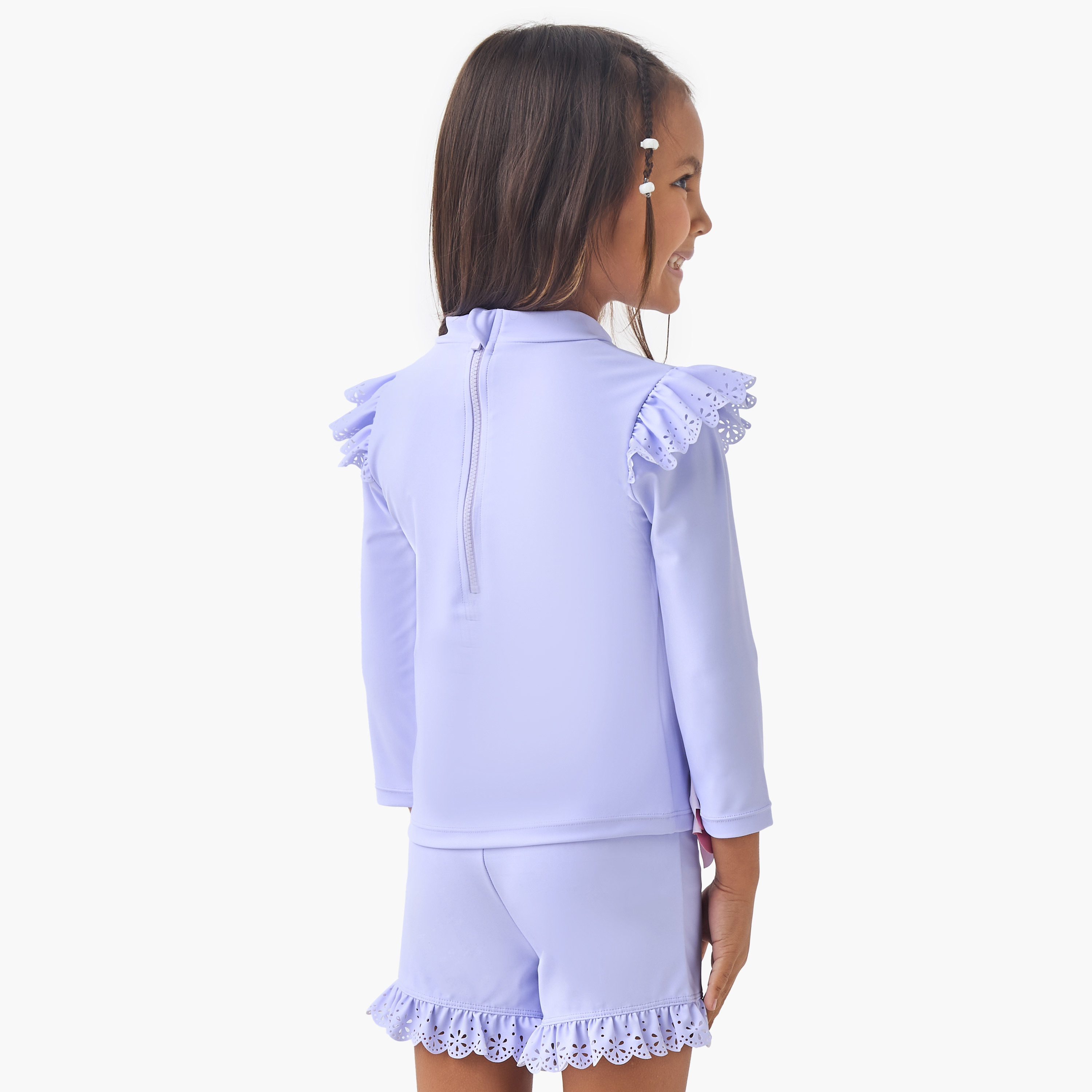 Juniors Unicorn Print T-shirt and Shorts Set-girls-clothing-swimwear-image-4