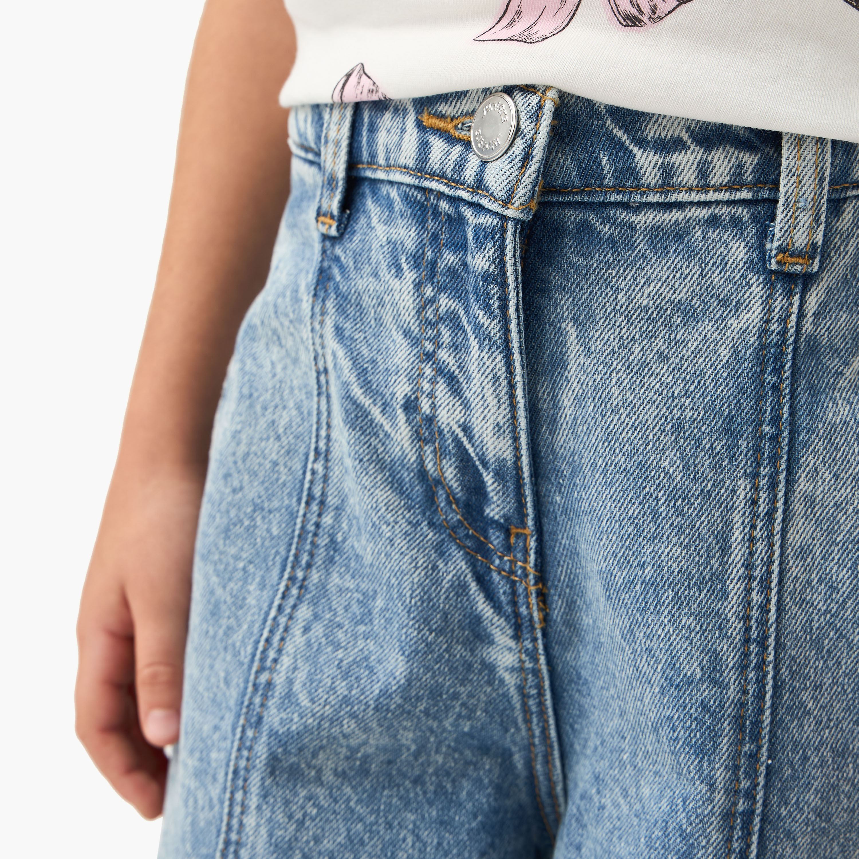 بنطلون جينز بقصة عادية للبنات من جونيورز-girls-clothing-bottoms-jeansandjeggings-image-4