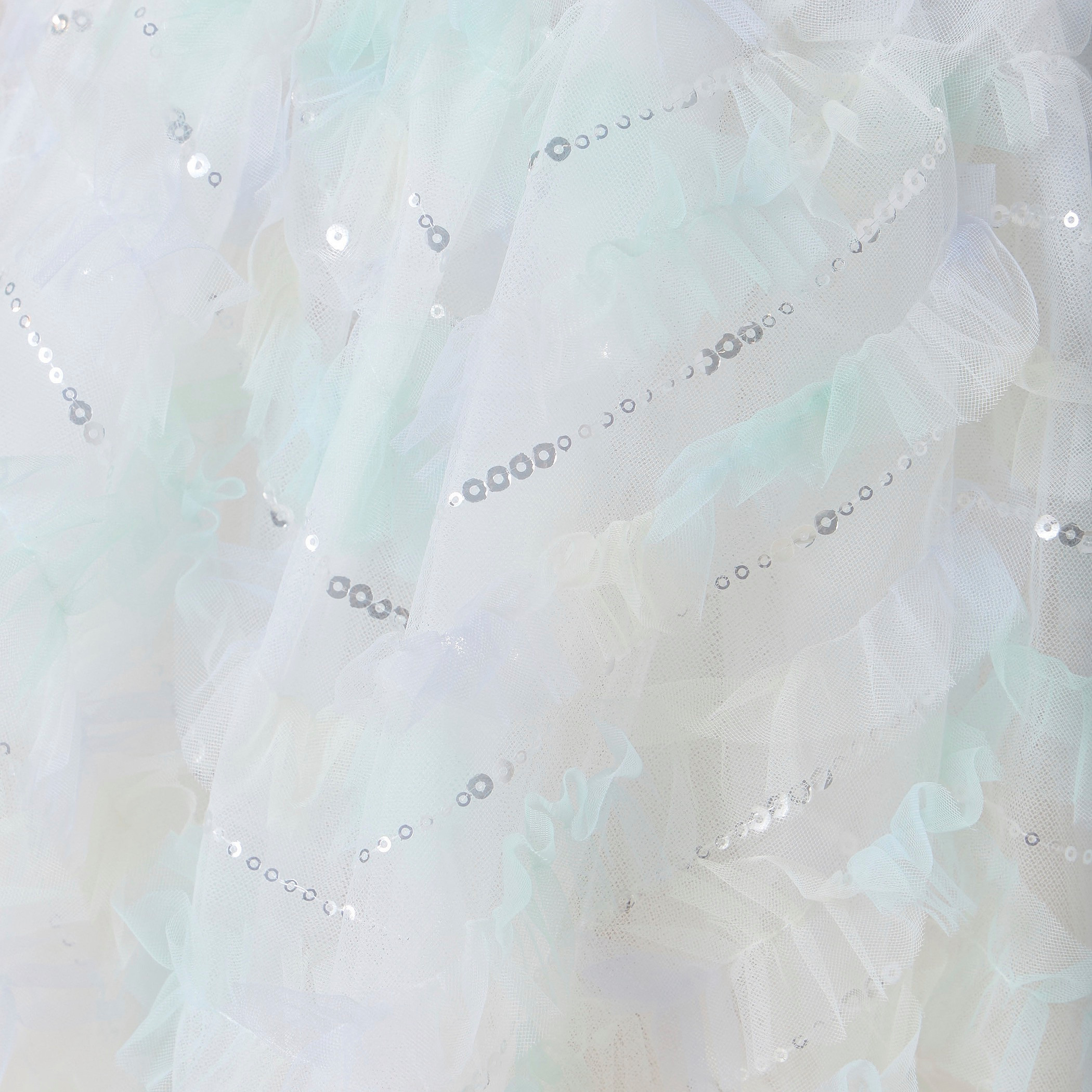 Juniors Sequinned Skirt with Ruffles and Elasticated Waistband-girls-clothing-bottoms-skirts-image-5