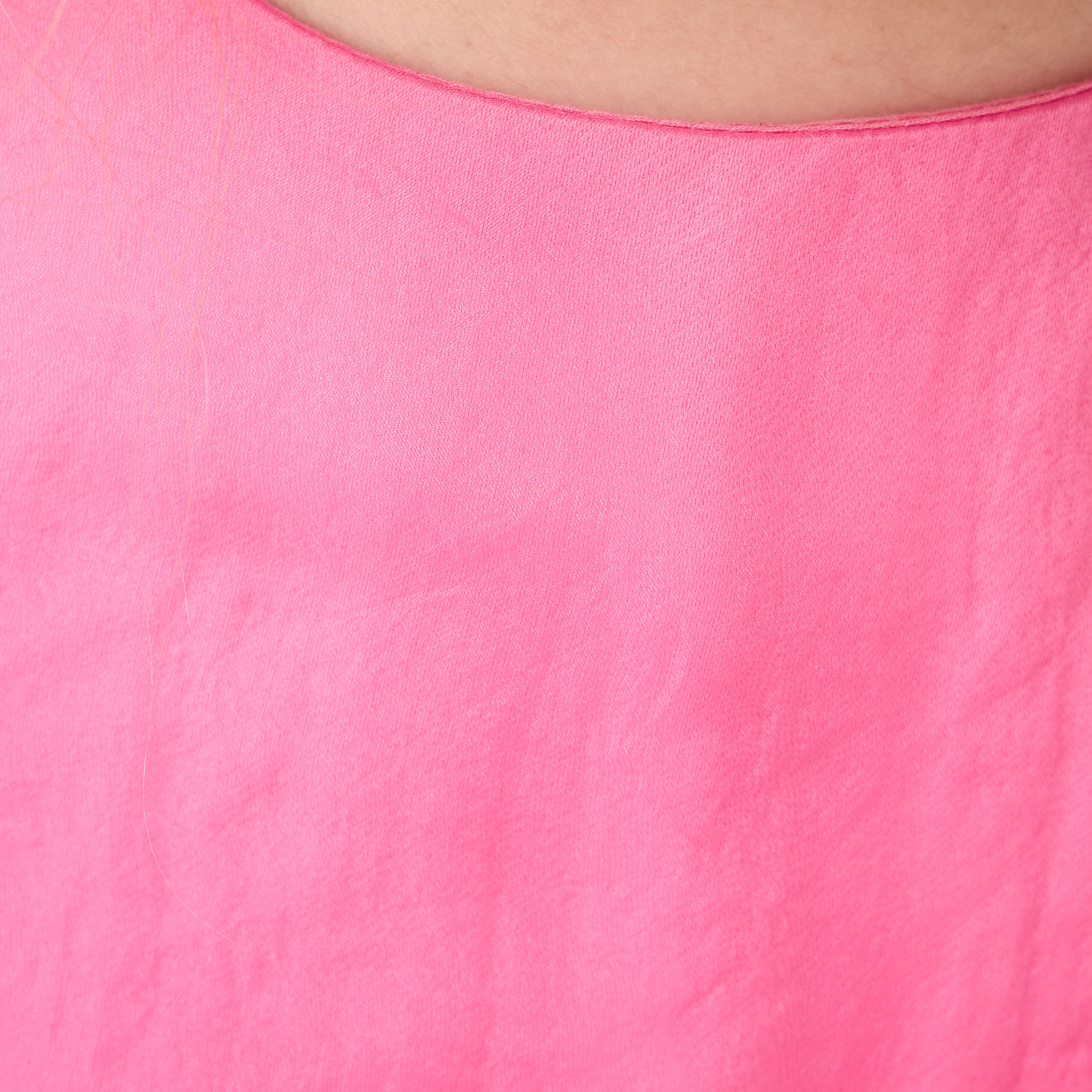 Juniors Bow Detail Tiered Dress with Round Neck and Short Layered Sleeves-girls-clothing-dressesandjumpsuits-image-5