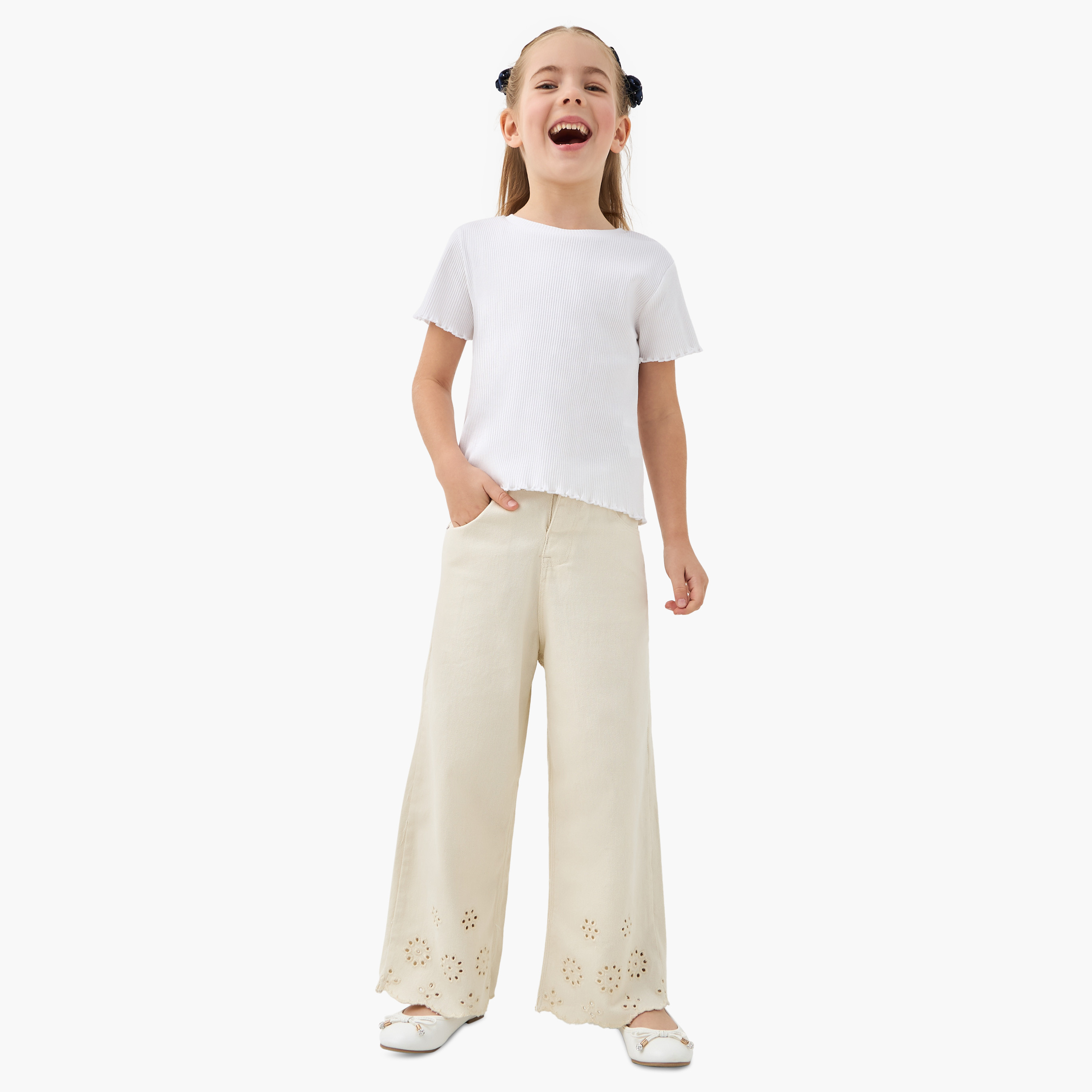 بنطلون مطرز واسع الساقين بجيوب من إليجو-baby-girls-clothing-bottoms-trousers-image-4