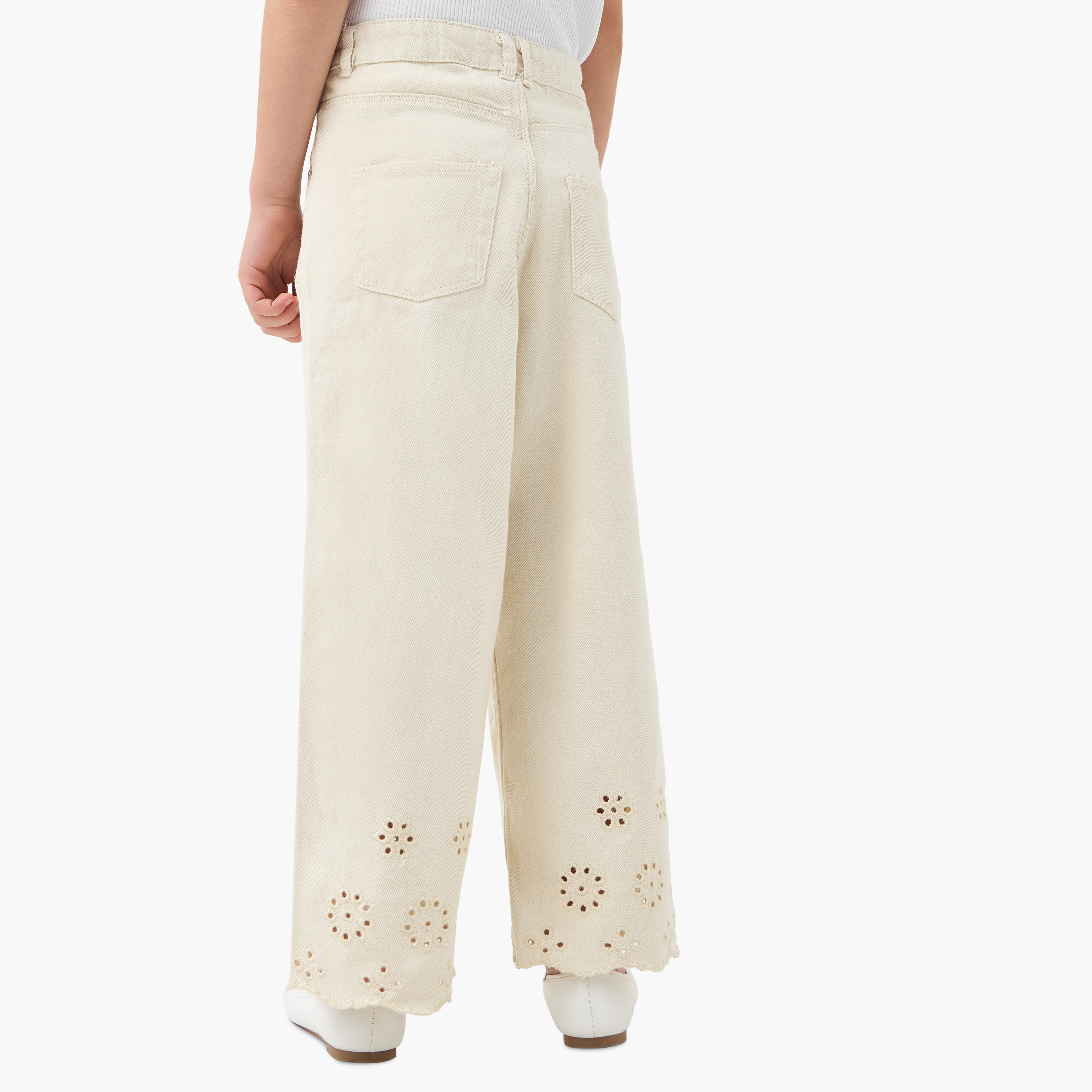 بنطلون مطرز واسع الساقين بجيوب من إليجو-baby-girls-clothing-bottoms-trousers-image-3