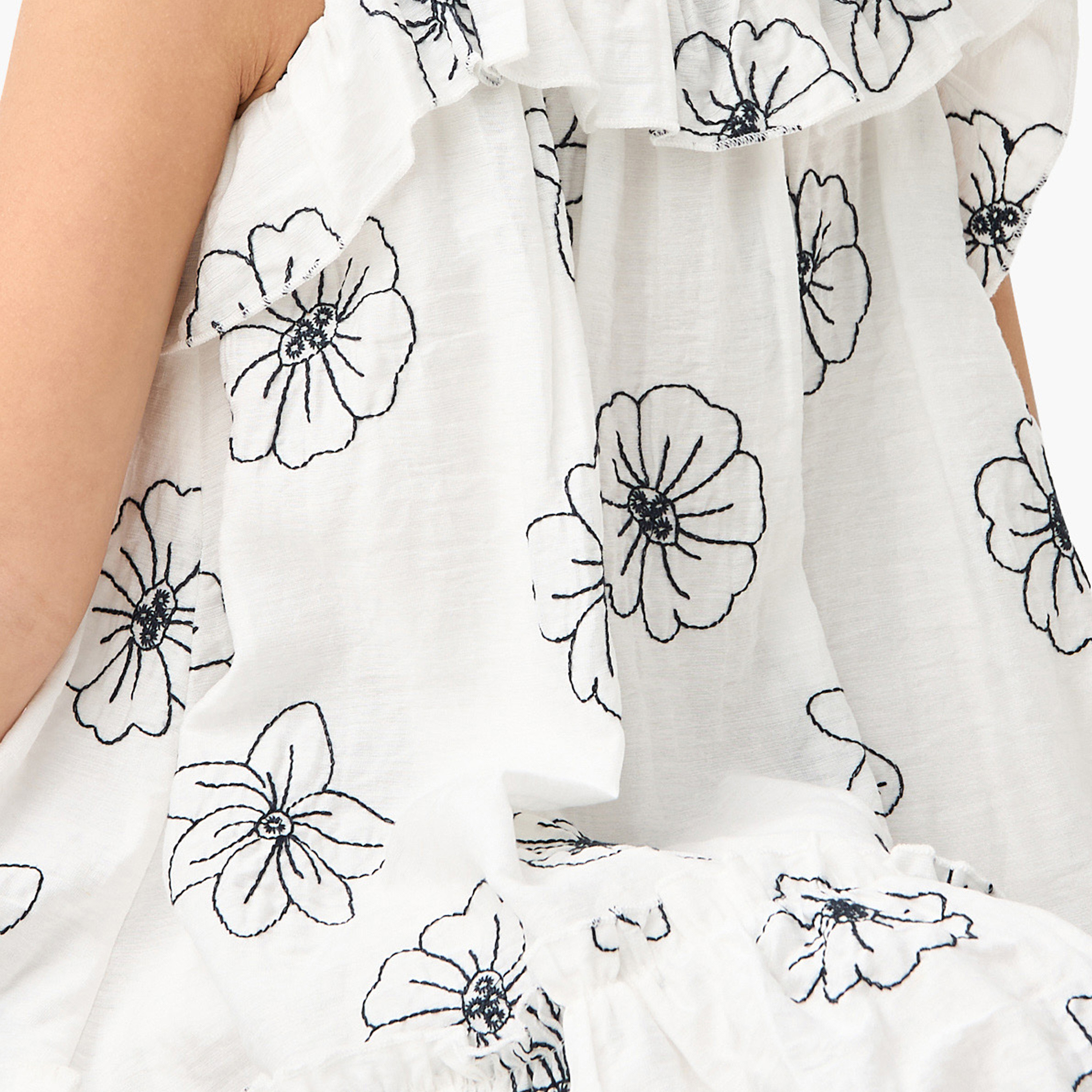 Eligo All-Over Floral Embroidered Sleeveless Balloon Dress with Ruffles-girls-clothing-dressesandjumpsuits-image-5