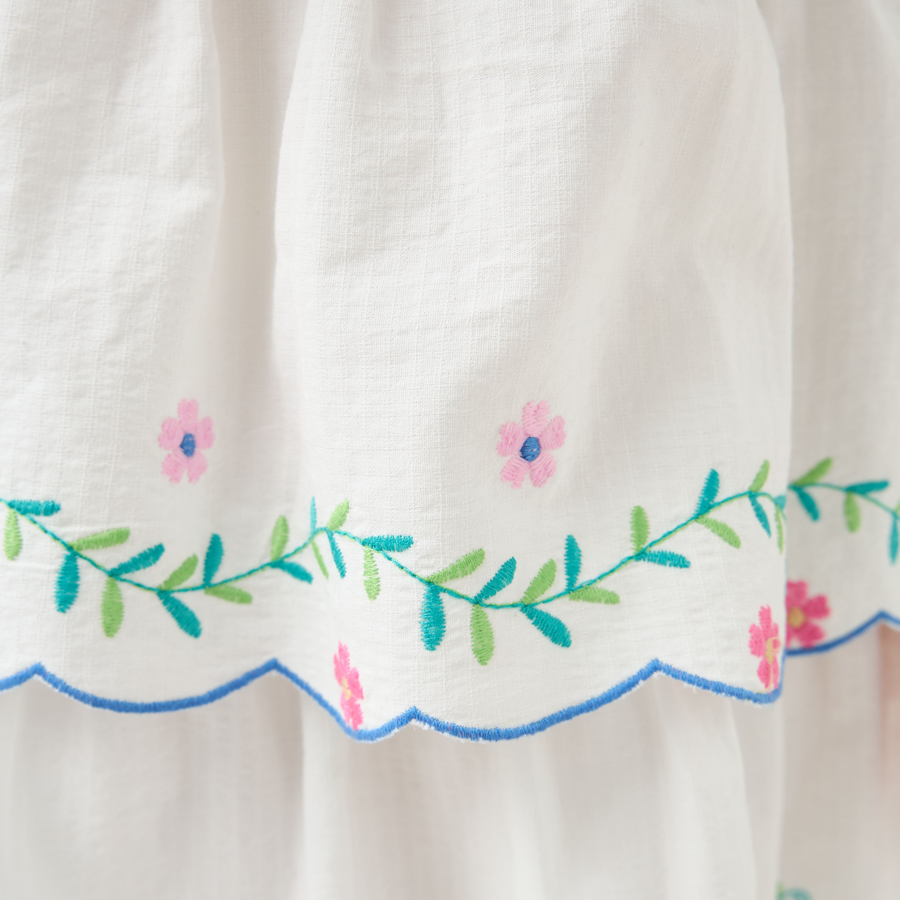 Eligo Floral Embroidered Sleeveless Tiered Dress-girls-clothing-dressesandjumpsuits-image-5