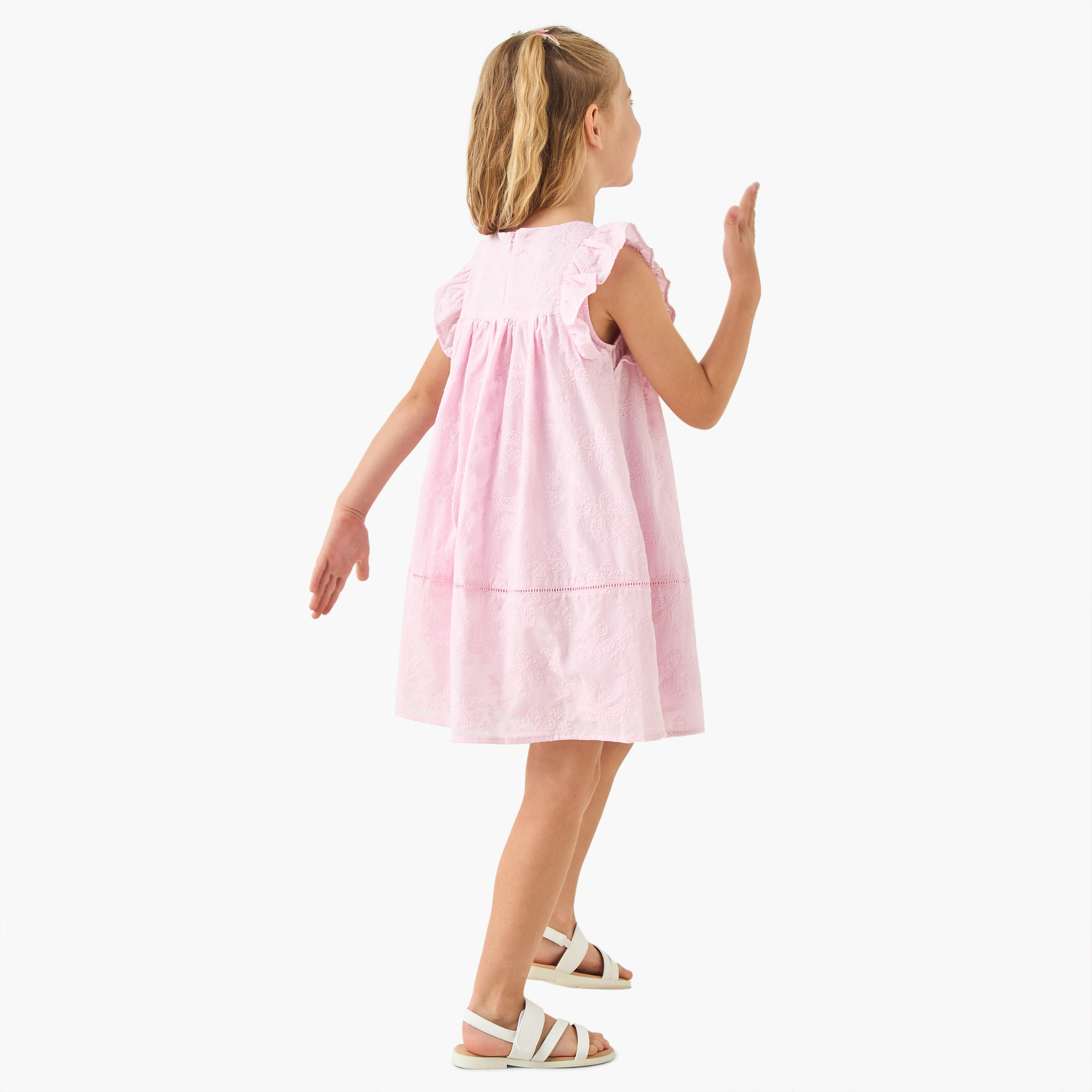 Eligo Embroidered Ruffle Sleeve Dress-girls-clothing-dressesandjumpsuits-image-3