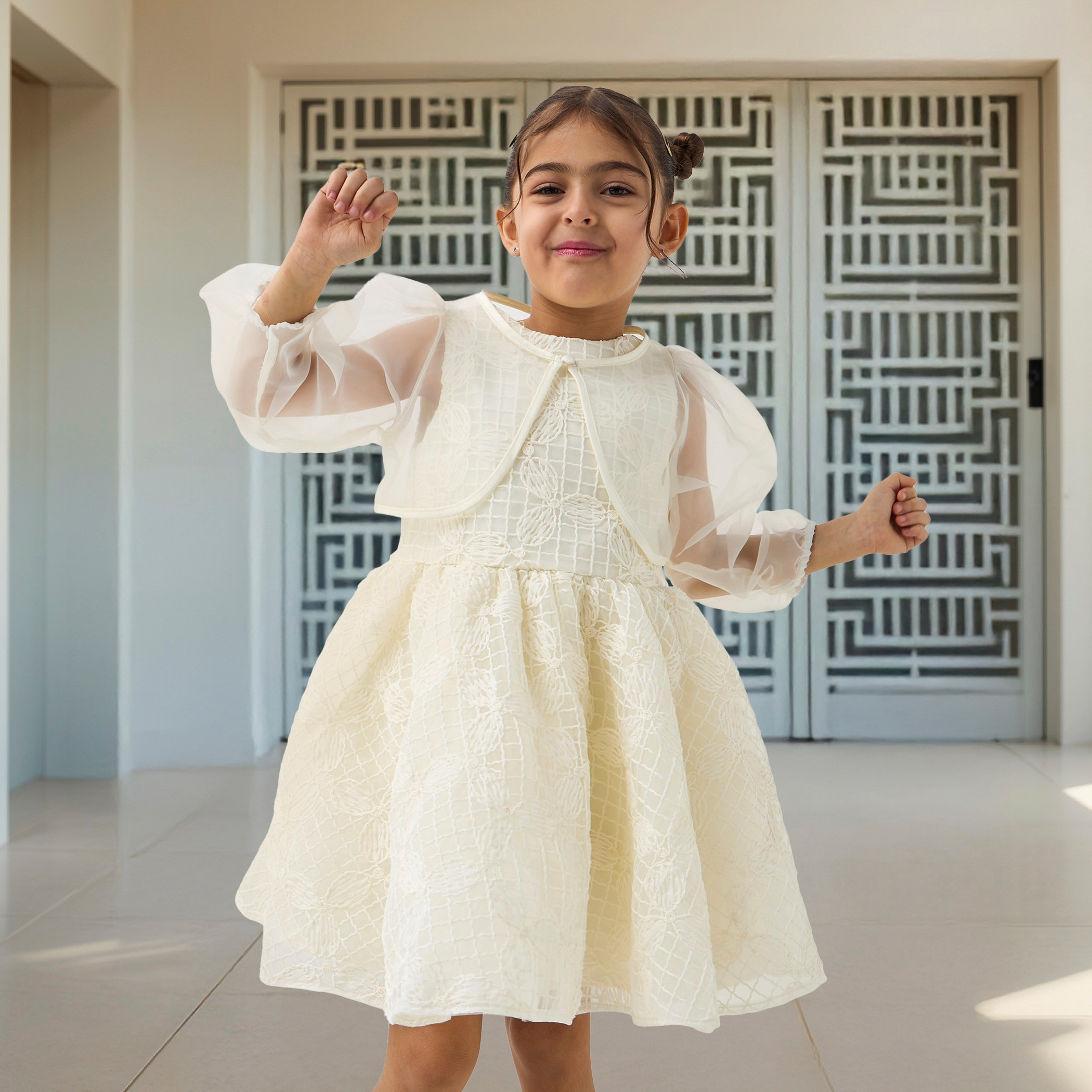 طقم فستان مطرز وجاكيت-girls-clothing-dressesandjumpsuits-image-1