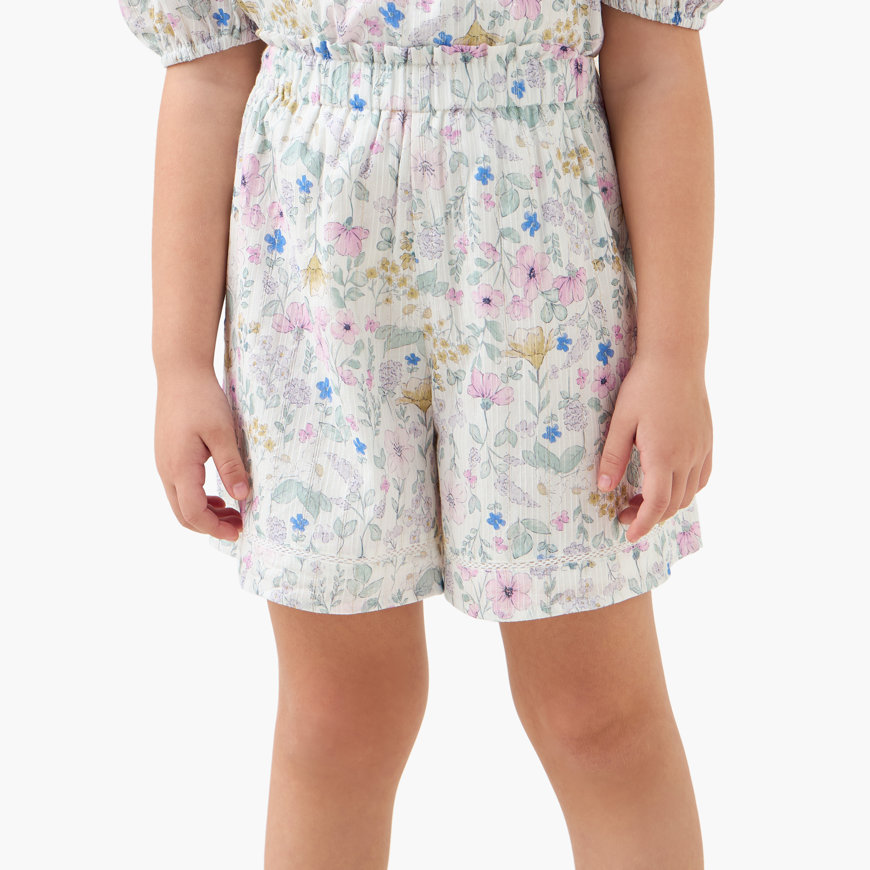 Eligo Floral Print Top and Shorts Set-girls-clothing-setsandcoords-image-3