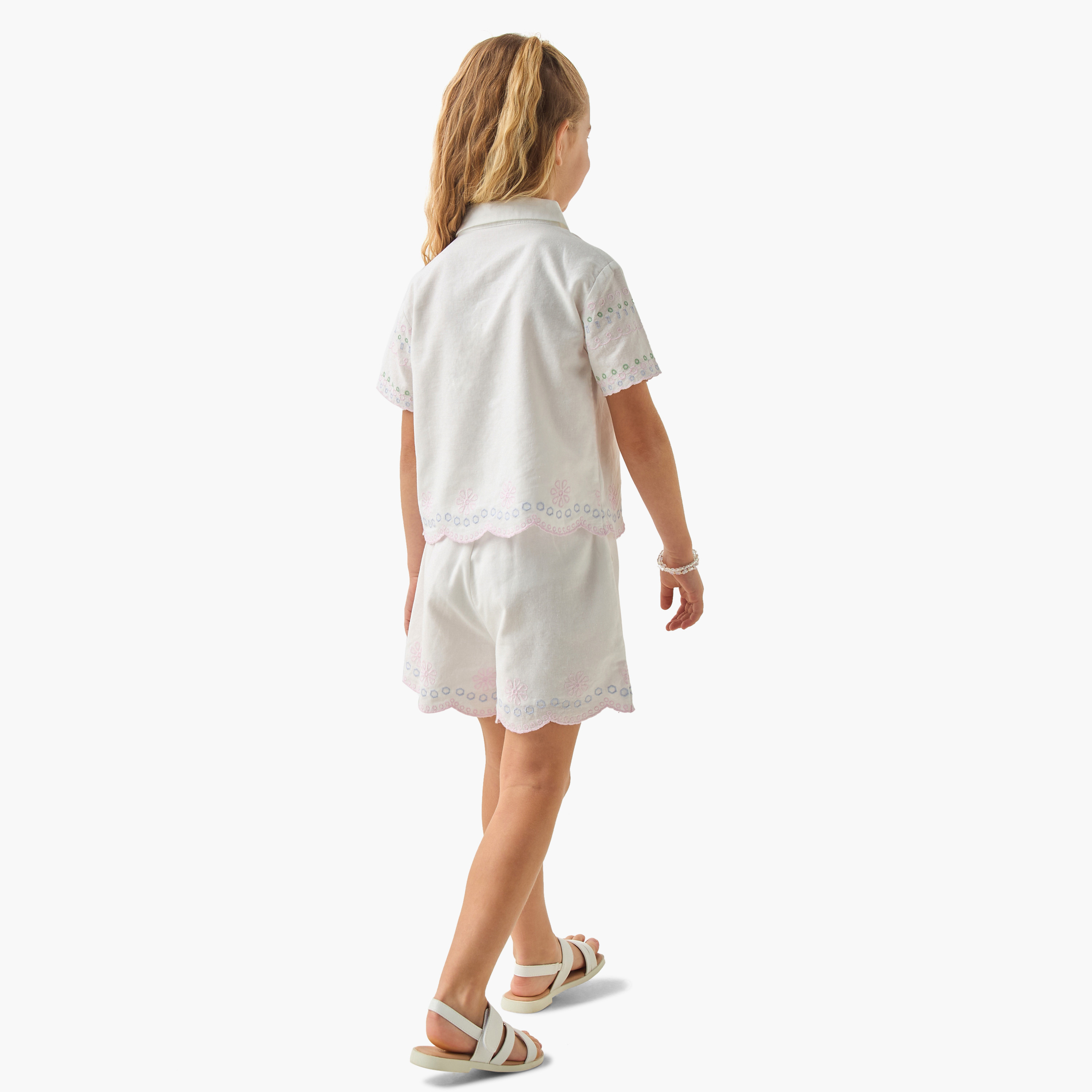 Eligo Embroidered Shirt and Shorts Set-baby-girls-clothing-setsandcoords-image-2