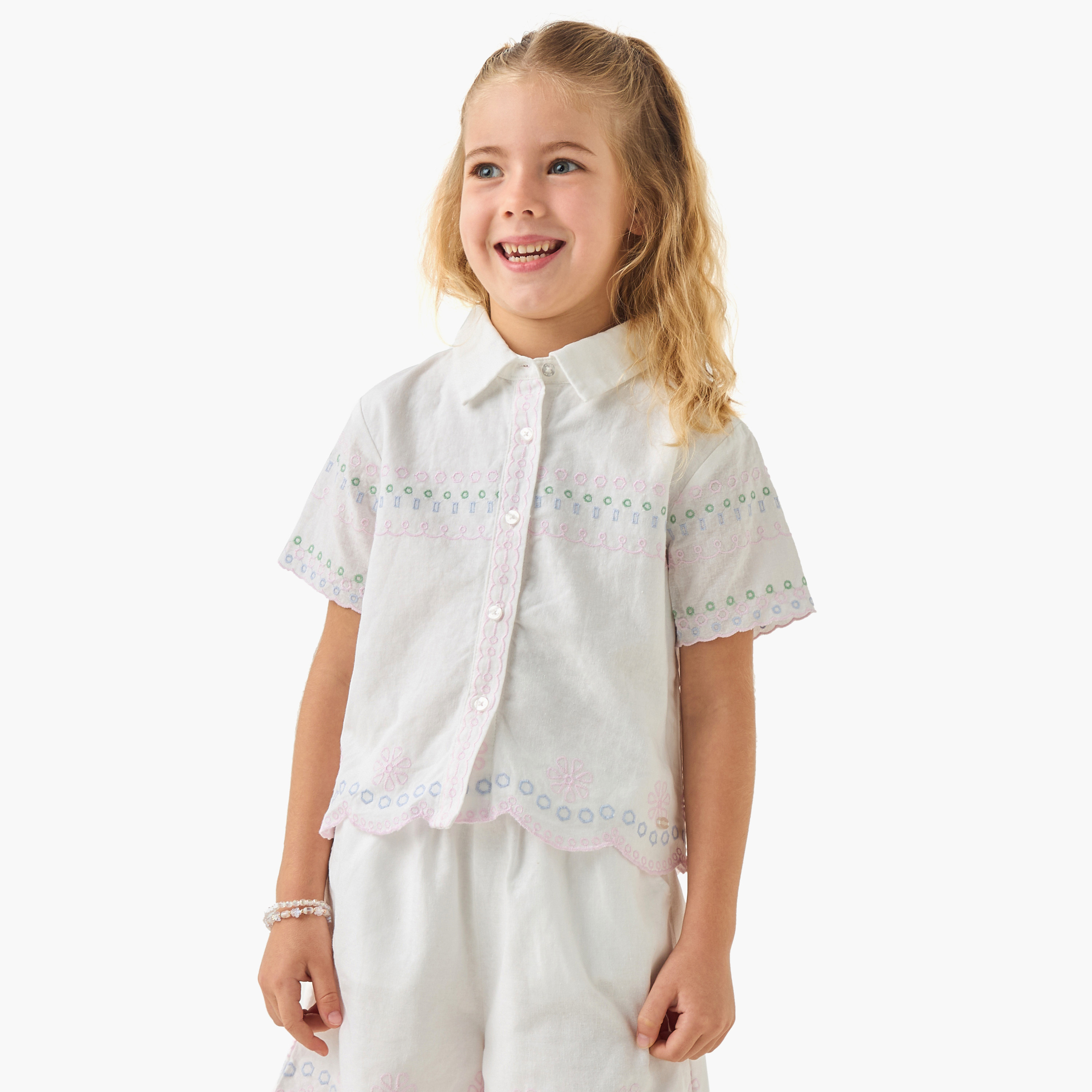 Eligo Embroidered Shirt and Shorts Set-baby-girls-clothing-setsandcoords-image-3
