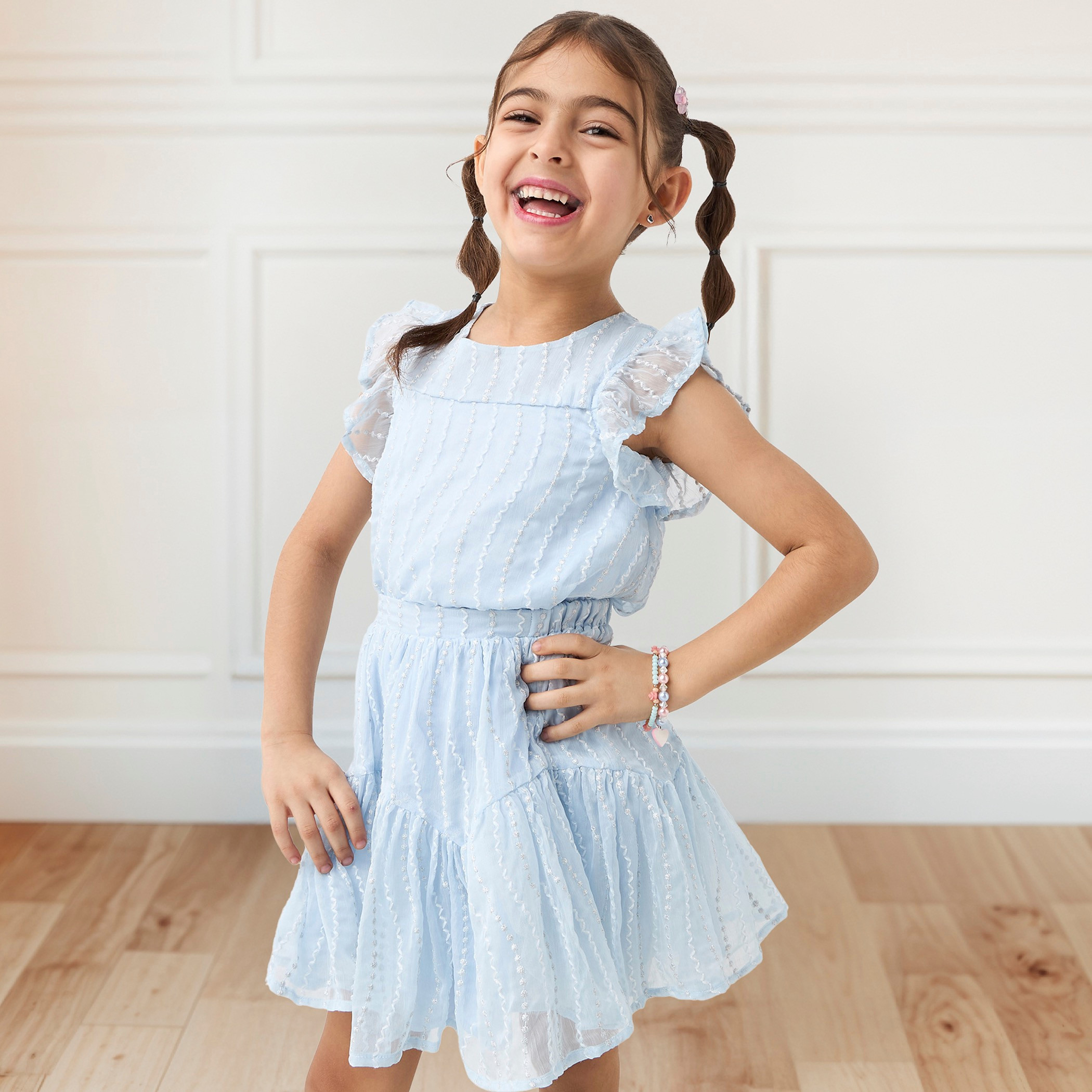 Eligo All-Over Embroidered Sleeveless Top and Skirt Set-baby-girls-clothing-setsandcoords-image-1