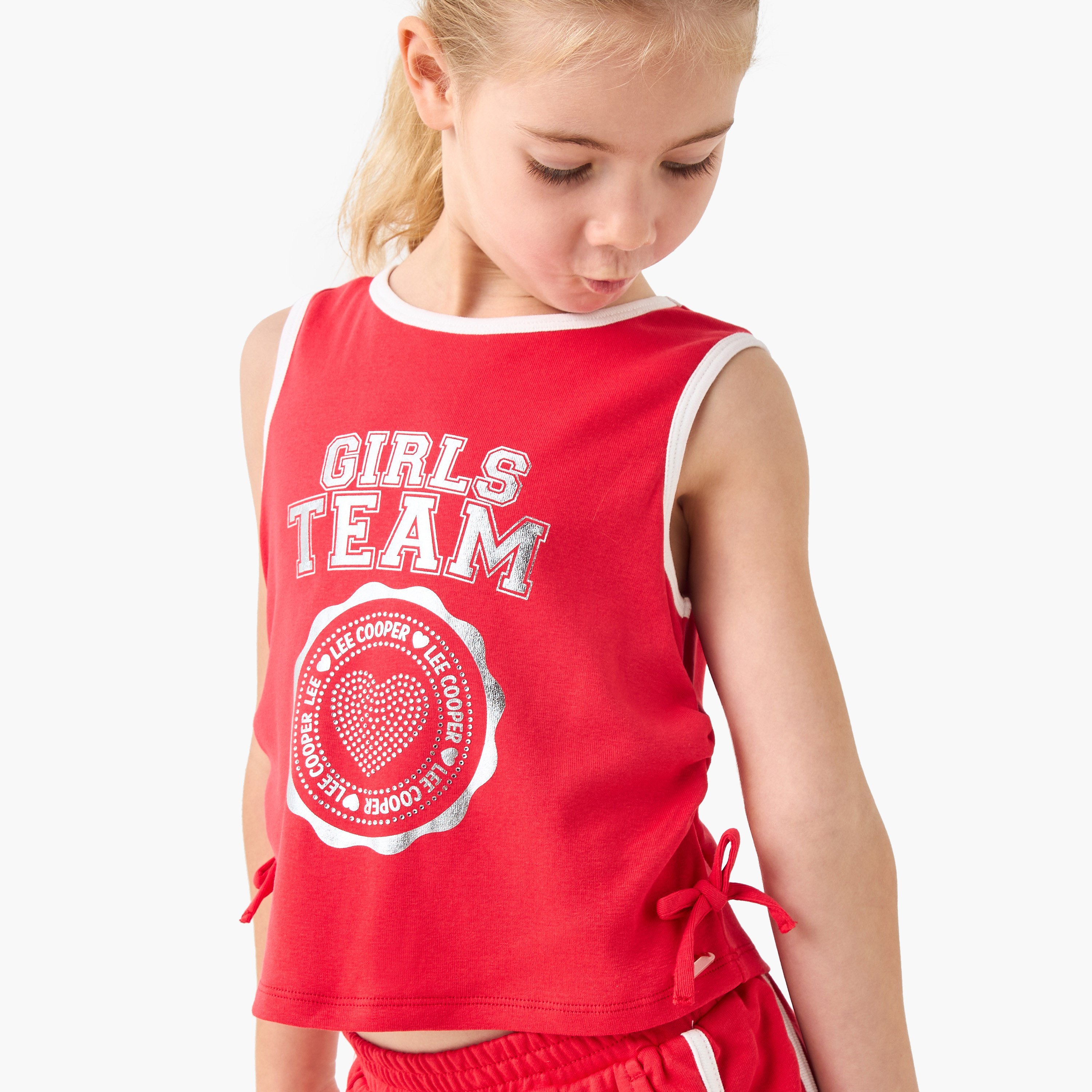 Lee Cooper Printed T-shirt and Shorts Set-girls-clothing-setsandcoords-image-5