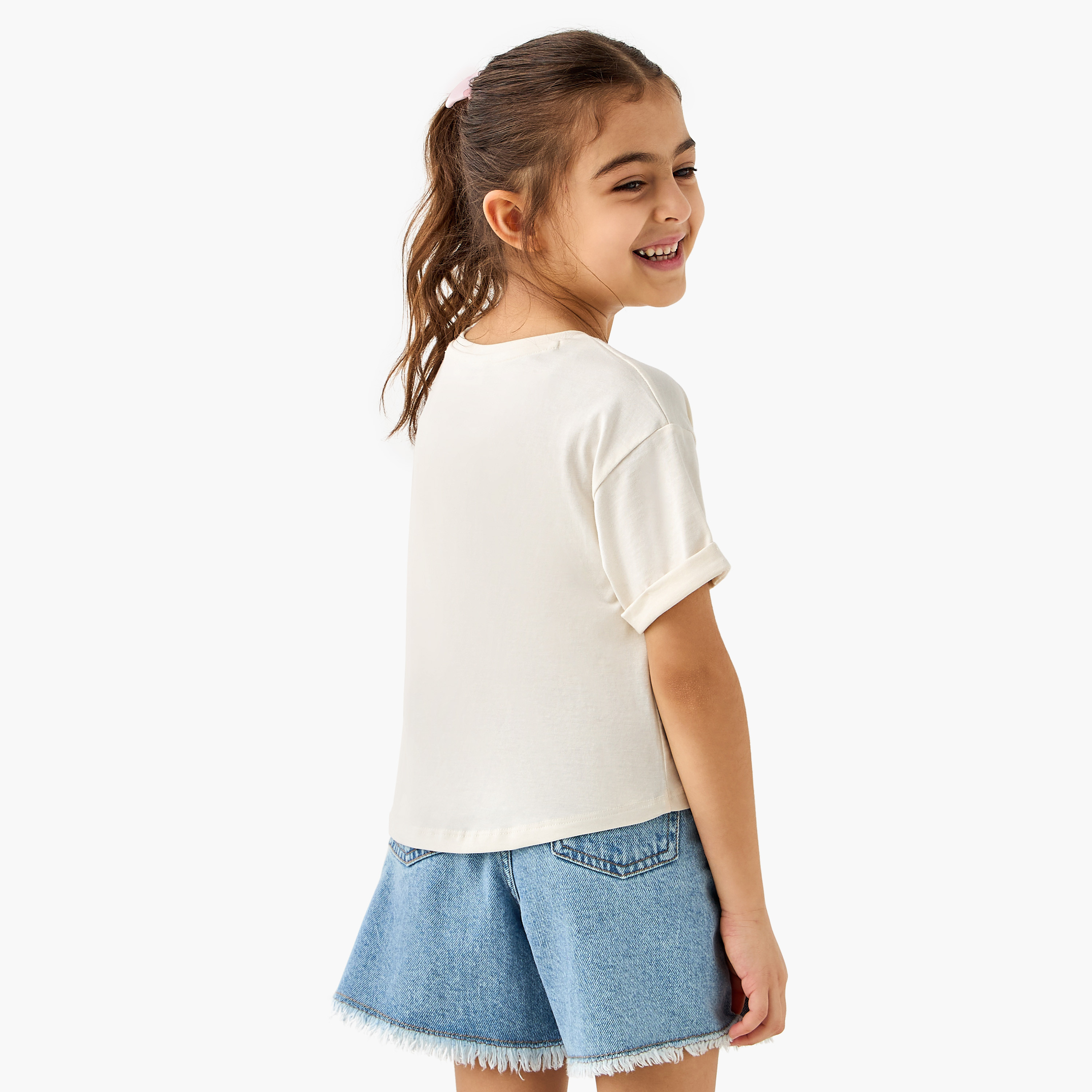 Sanrio Hello Kitty and Friends Print T-Shirt with Short Sleeves-girls-clothing-tshirts-image-3