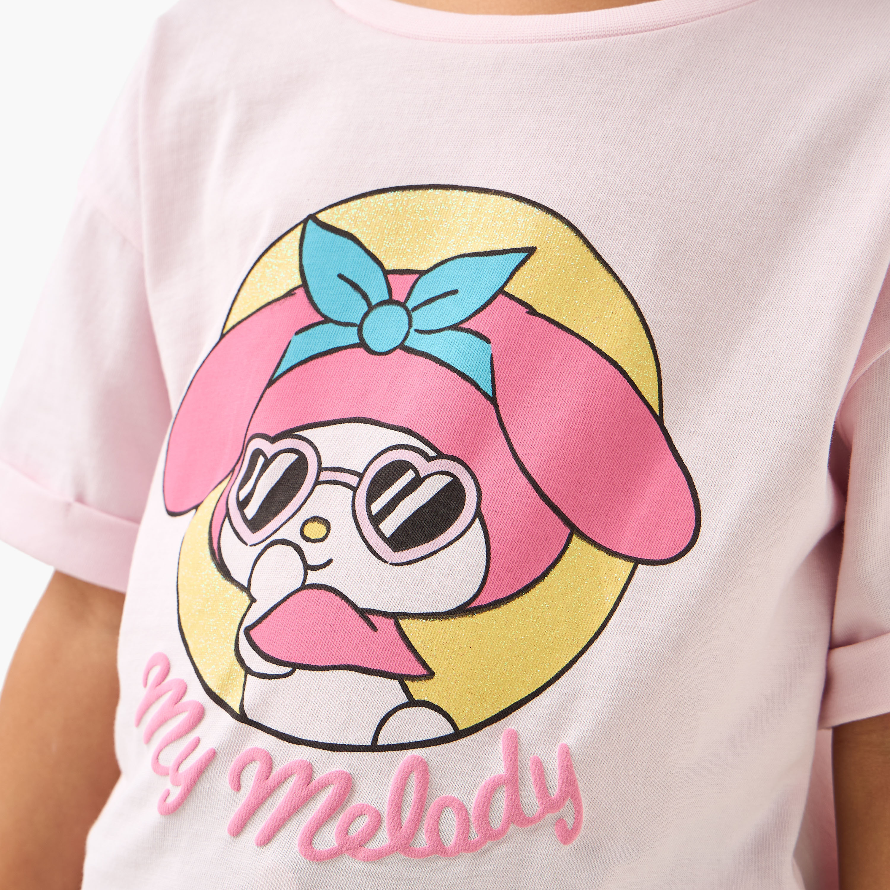 Sanrio Printed T-shirt with Short Sleeves - Set of 2-girls-clothing-tshirts-image-5