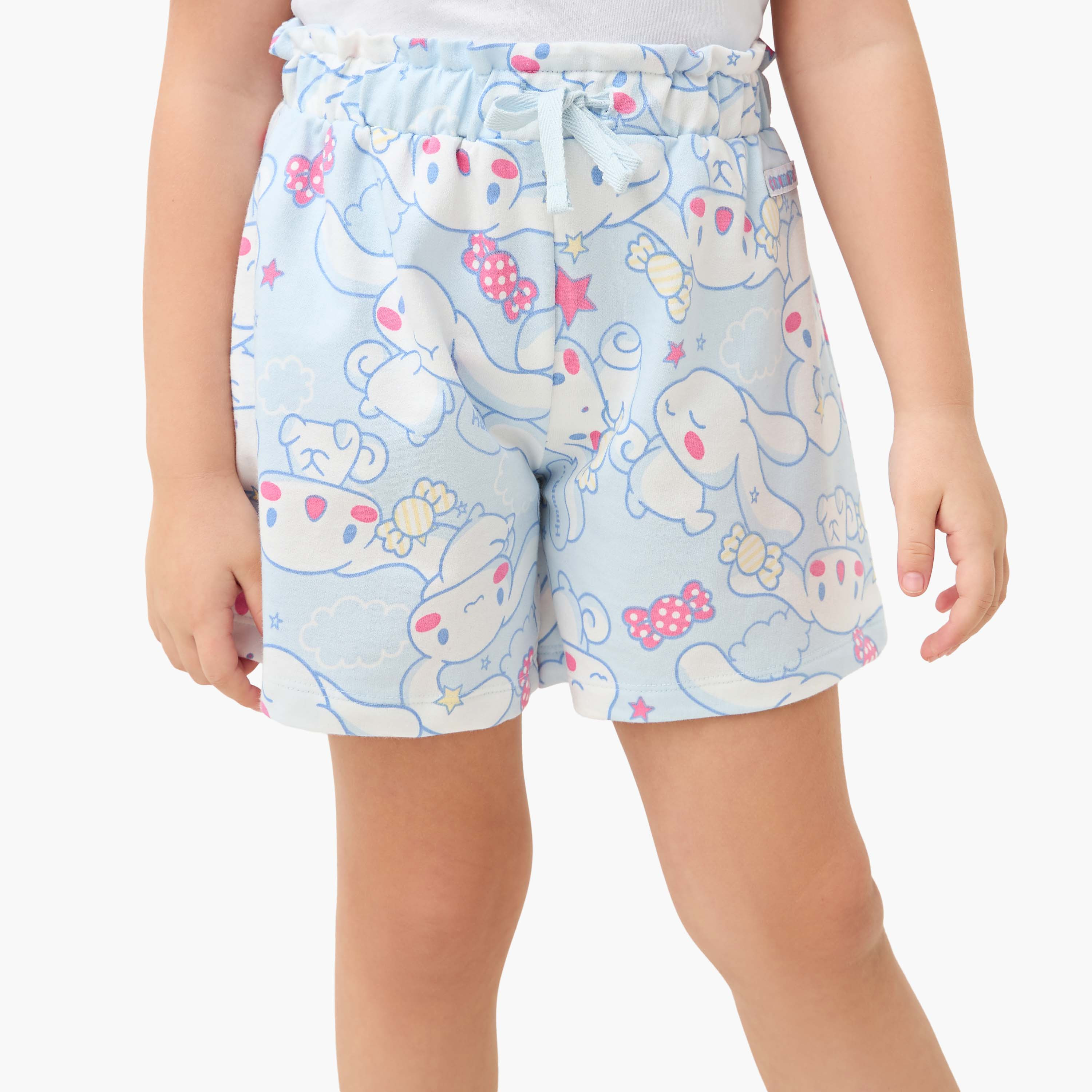 Sanrio All-Over Bunny Print Shorts with Drawstring Closure-girls-clothing-bottoms-shorts-image-1