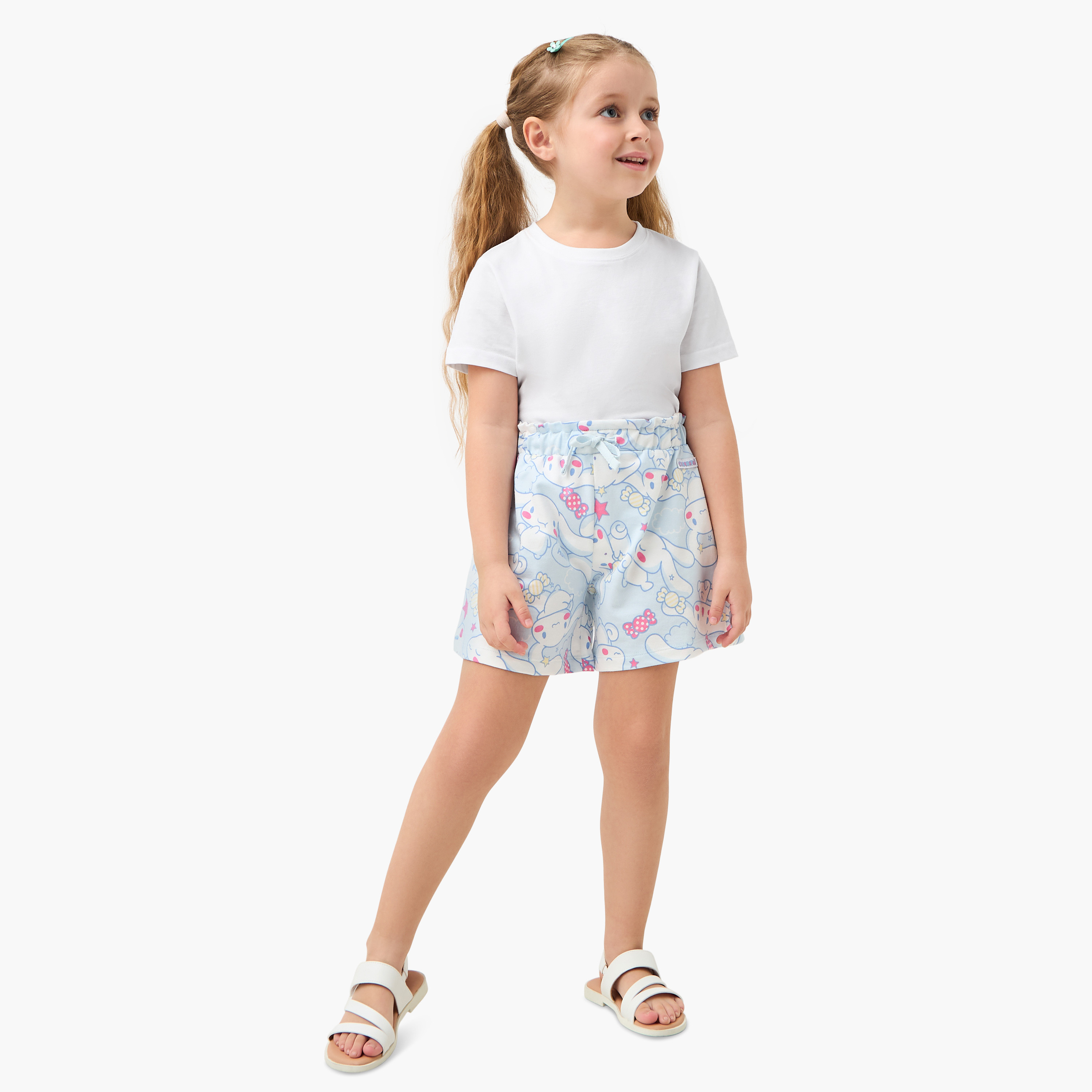 Sanrio All-Over Bunny Print Shorts with Drawstring Closure-girls-clothing-bottoms-shorts-image-2