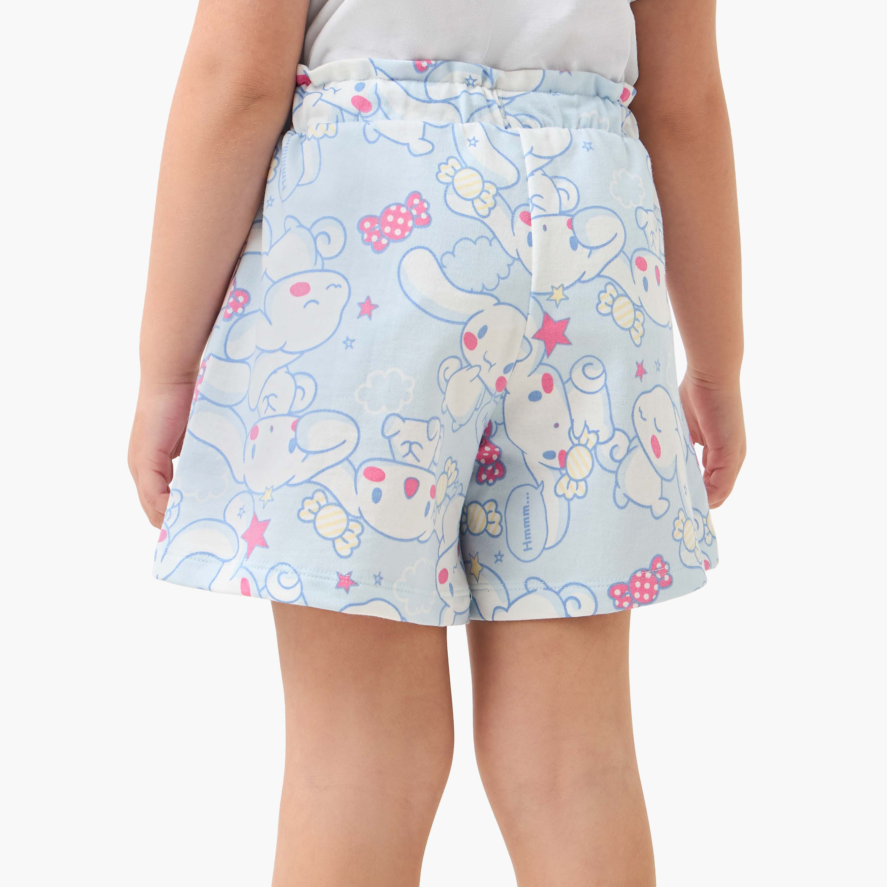 Sanrio All-Over Bunny Print Shorts with Drawstring Closure-girls-clothing-bottoms-shorts-image-3