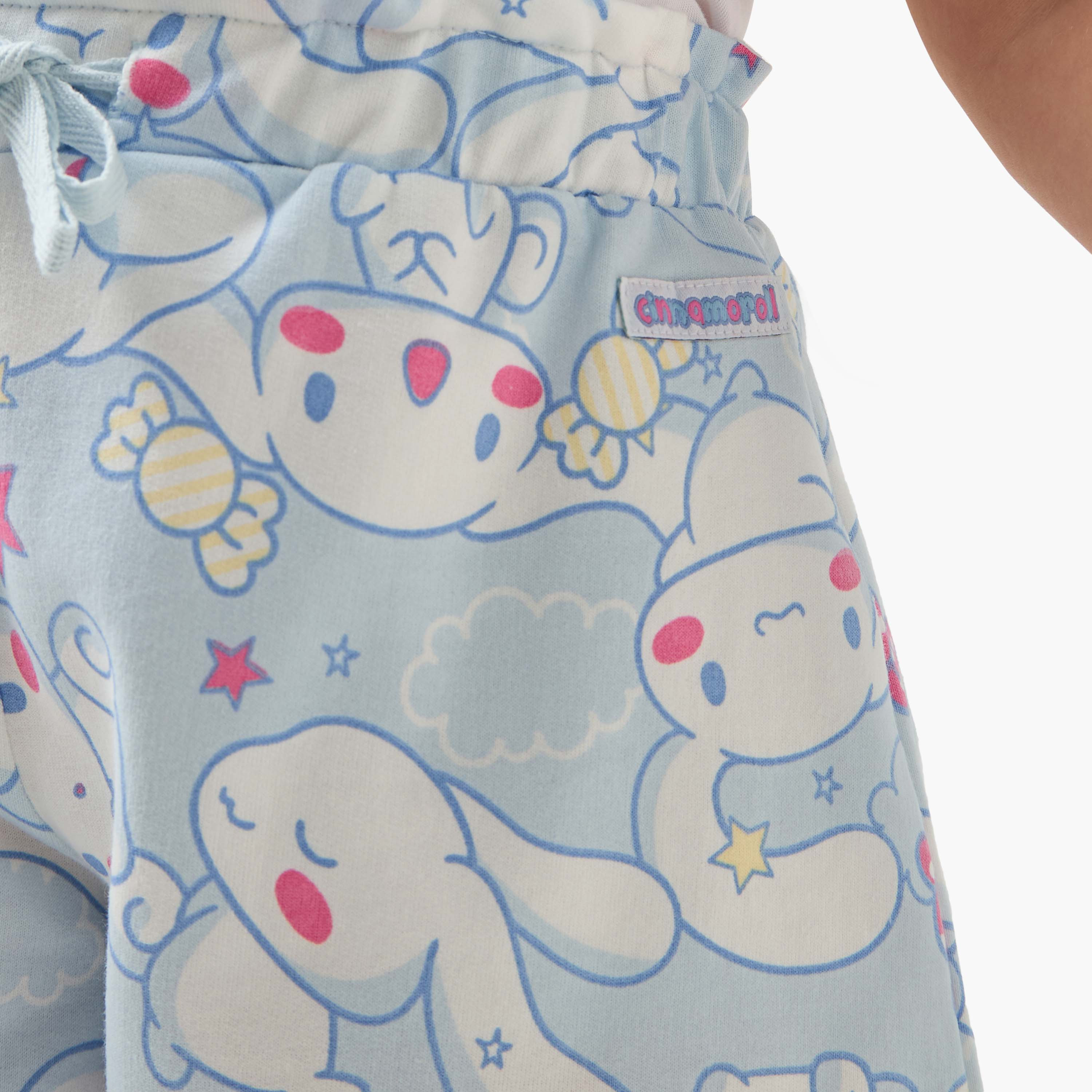 Sanrio All-Over Bunny Print Shorts with Drawstring Closure-girls-clothing-bottoms-shorts-image-4