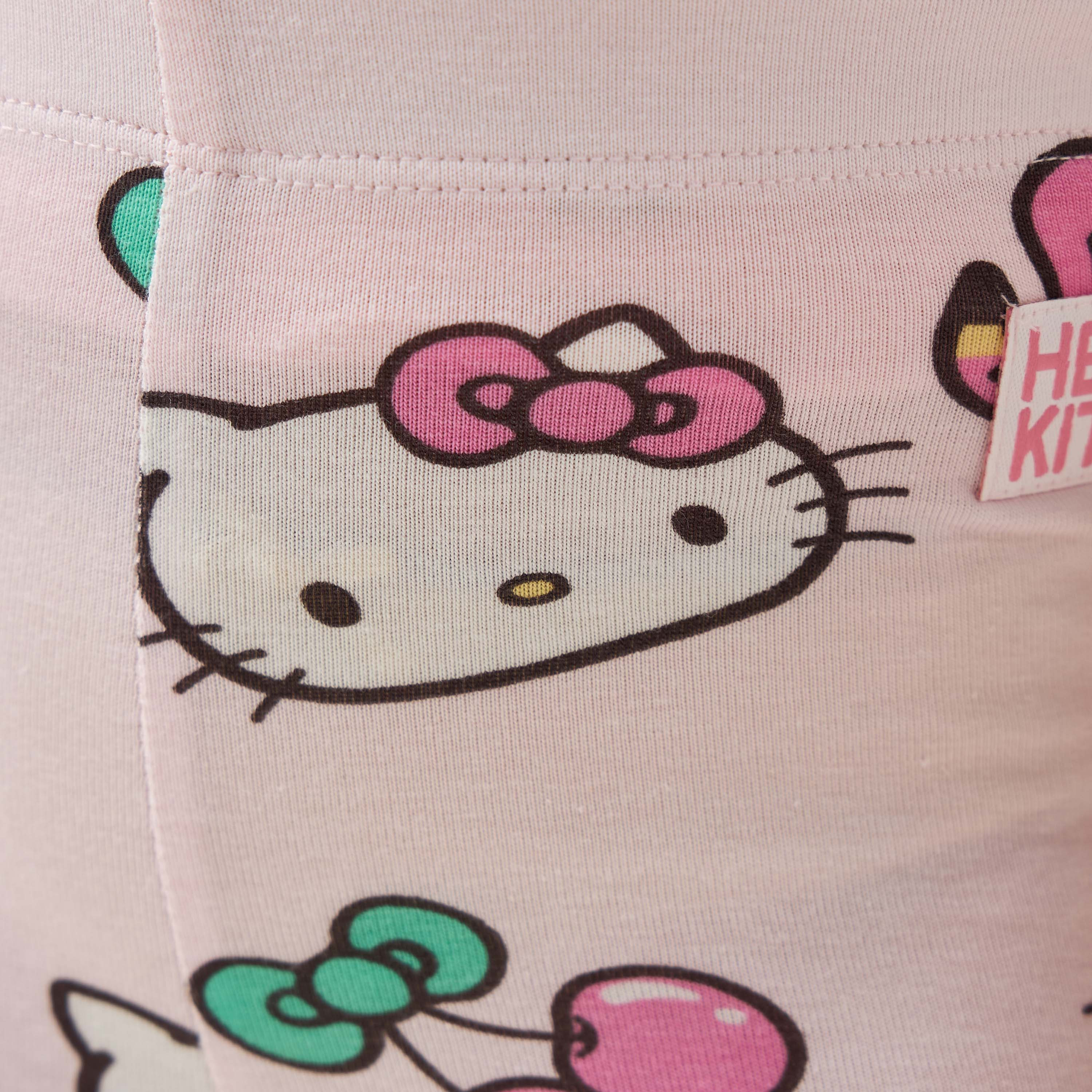 Sanrio All-Over Hello Kitty Print Leggings with Elasticated Waistband-baby-girls-clothing-bottoms-leggings-image-5