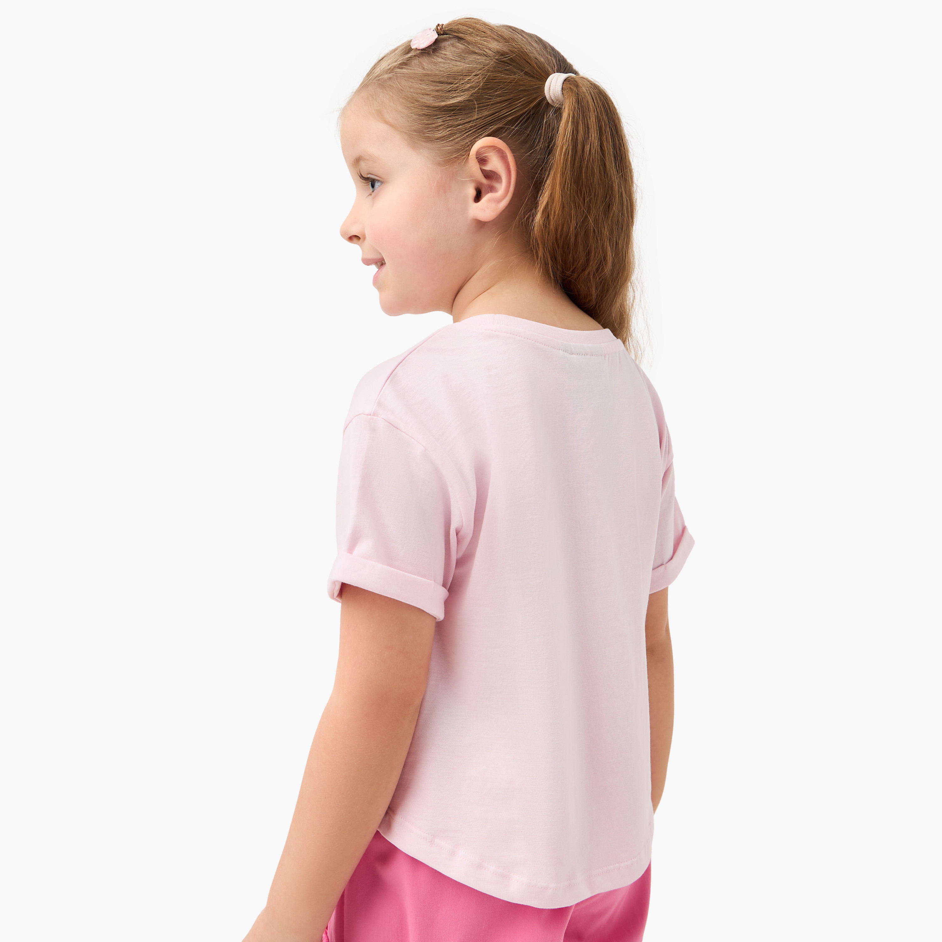 Disney Minnie Mouse Print T-shirt with Short Sleeves-girls-clothing-tshirts-image-3