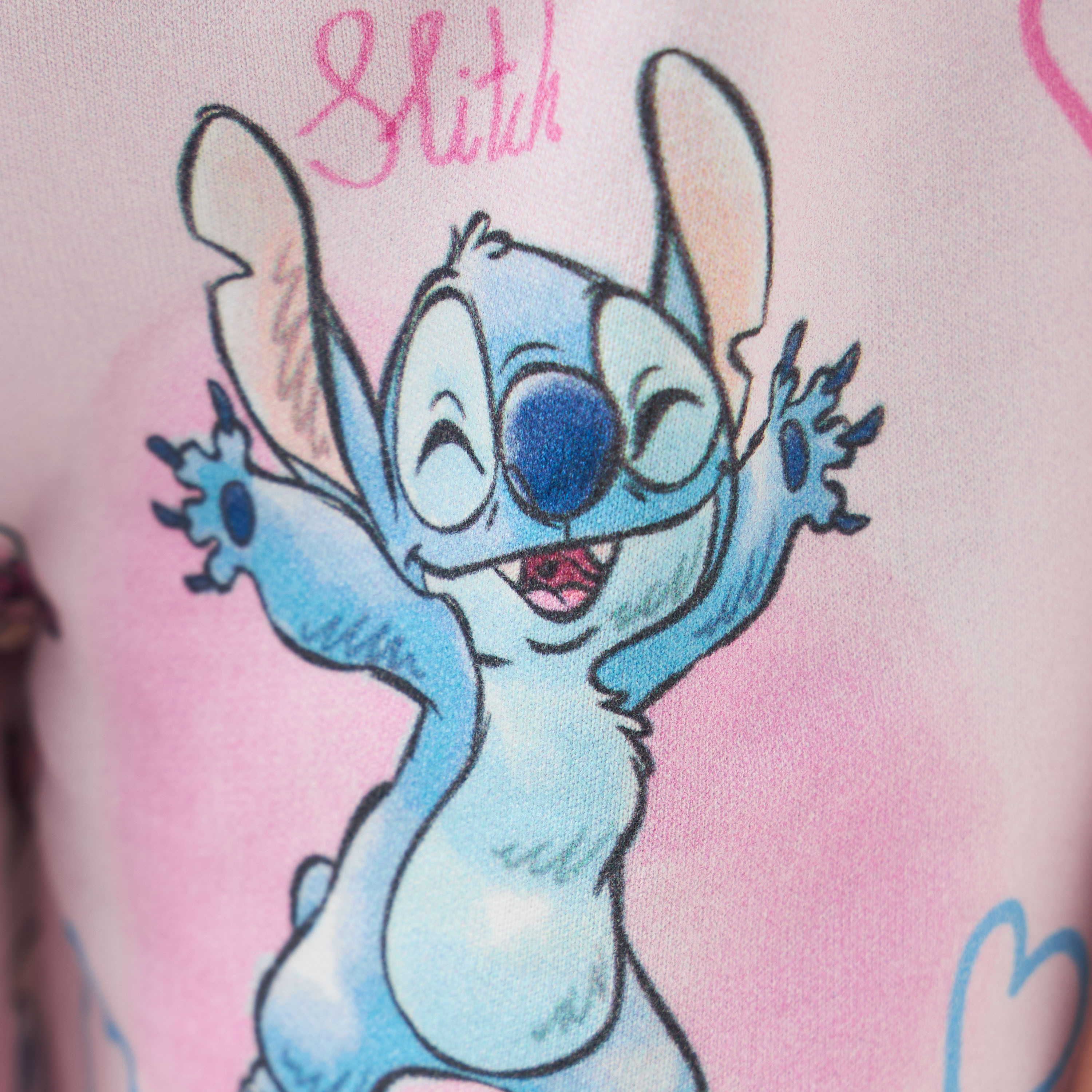 Disney Angel and Stitch Print Shorts with Elasticated Waistband-girls-clothing-bottoms-shorts-image-5