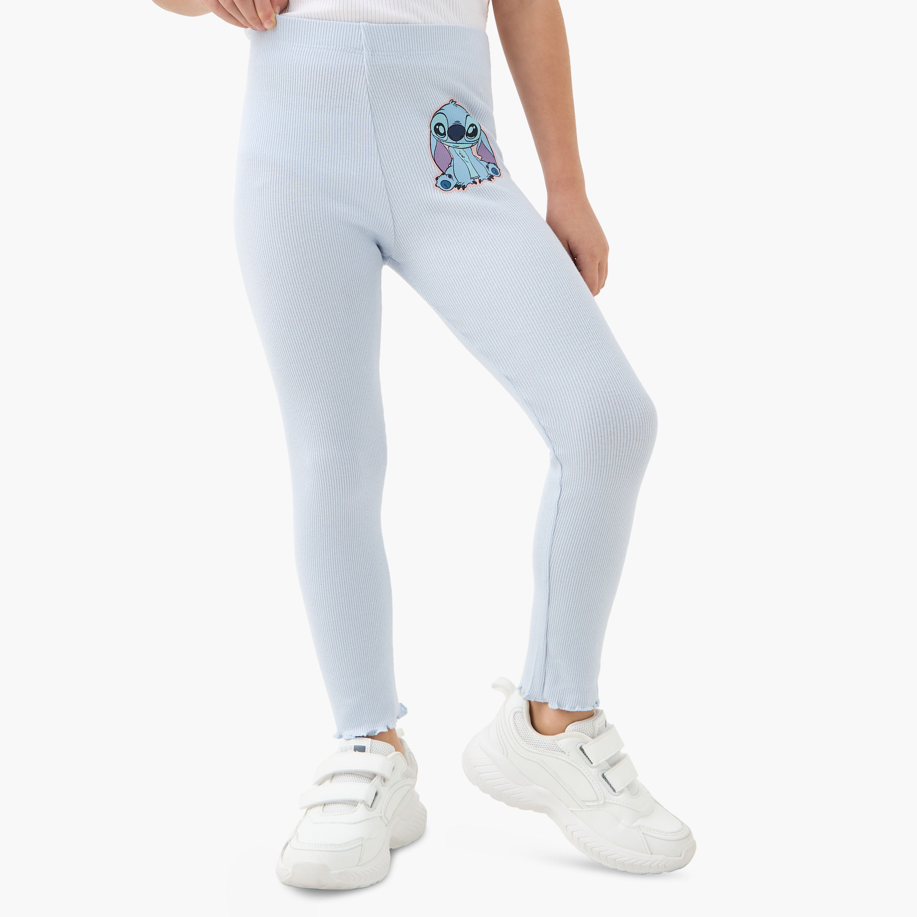 Disney Stitch Print Leggings-baby-girls-clothing-bottoms-leggings-image-1