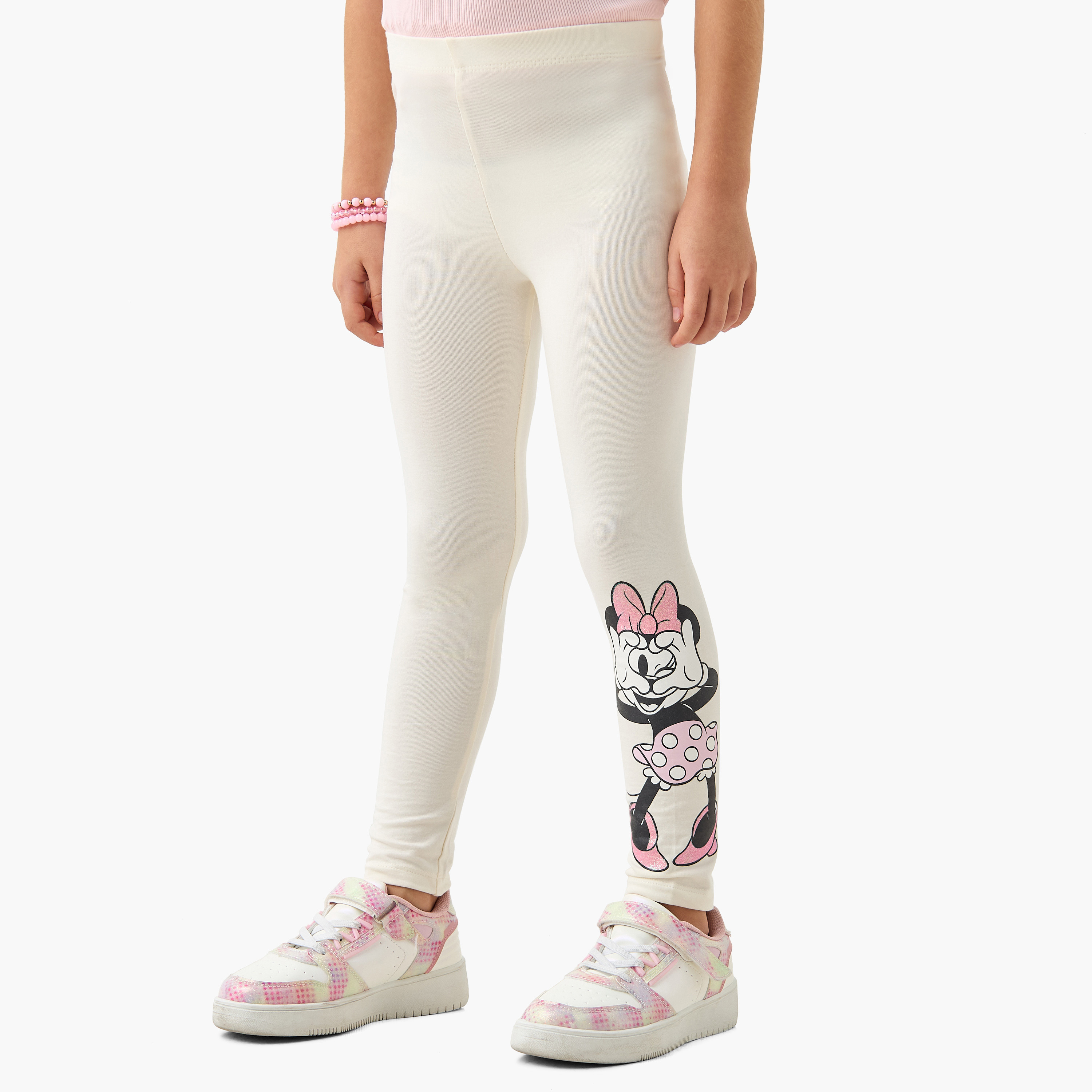 Disney Minnie Mouse Print Leggings-baby-girls-clothing-bottoms-leggings-image-1