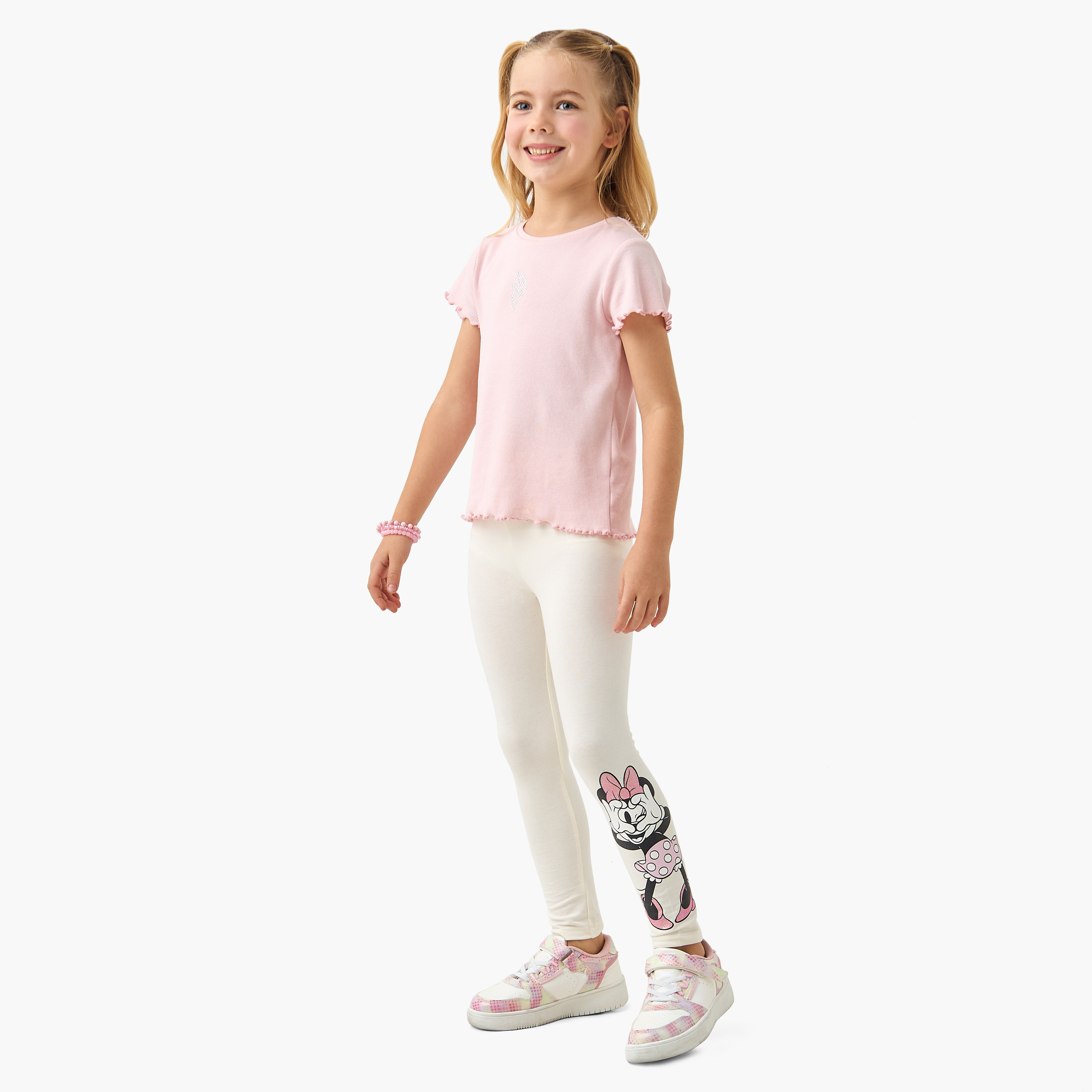Disney Minnie Mouse Print Leggings-baby-girls-clothing-bottoms-leggings-image-2