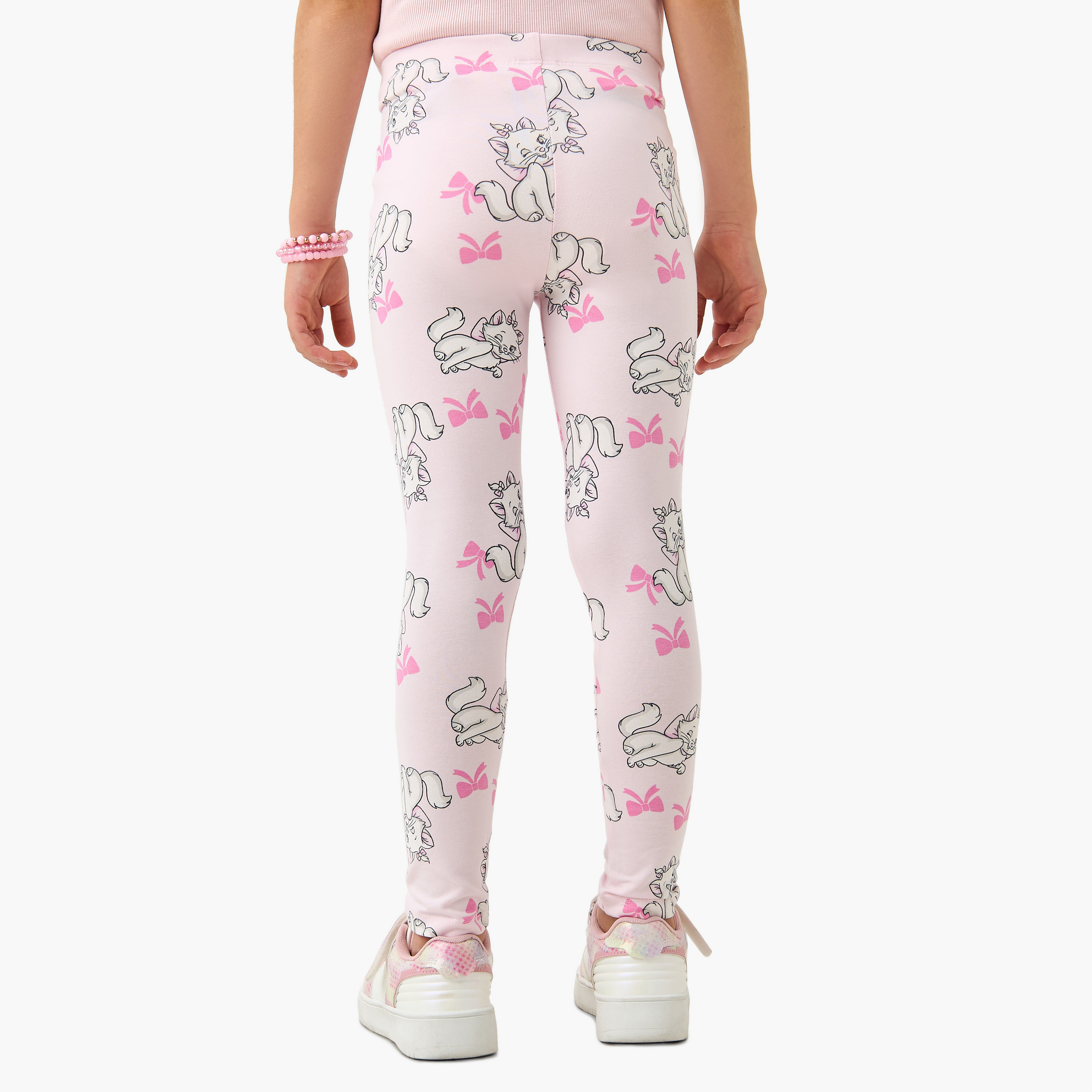 Disney Marie Print Leggings with Elasticated Waistband-baby-girls-clothing-bottoms-leggings-image-3