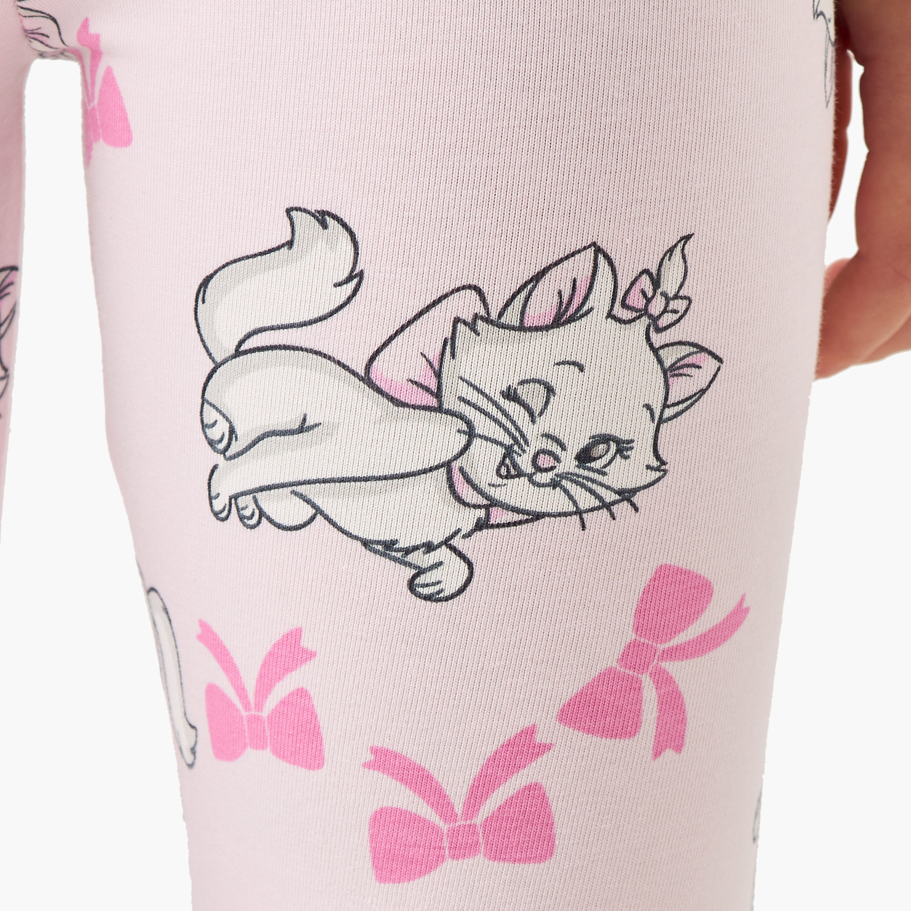 Disney Marie Print Leggings with Elasticated Waistband-girls-clothing-bottoms-leggings-image-4