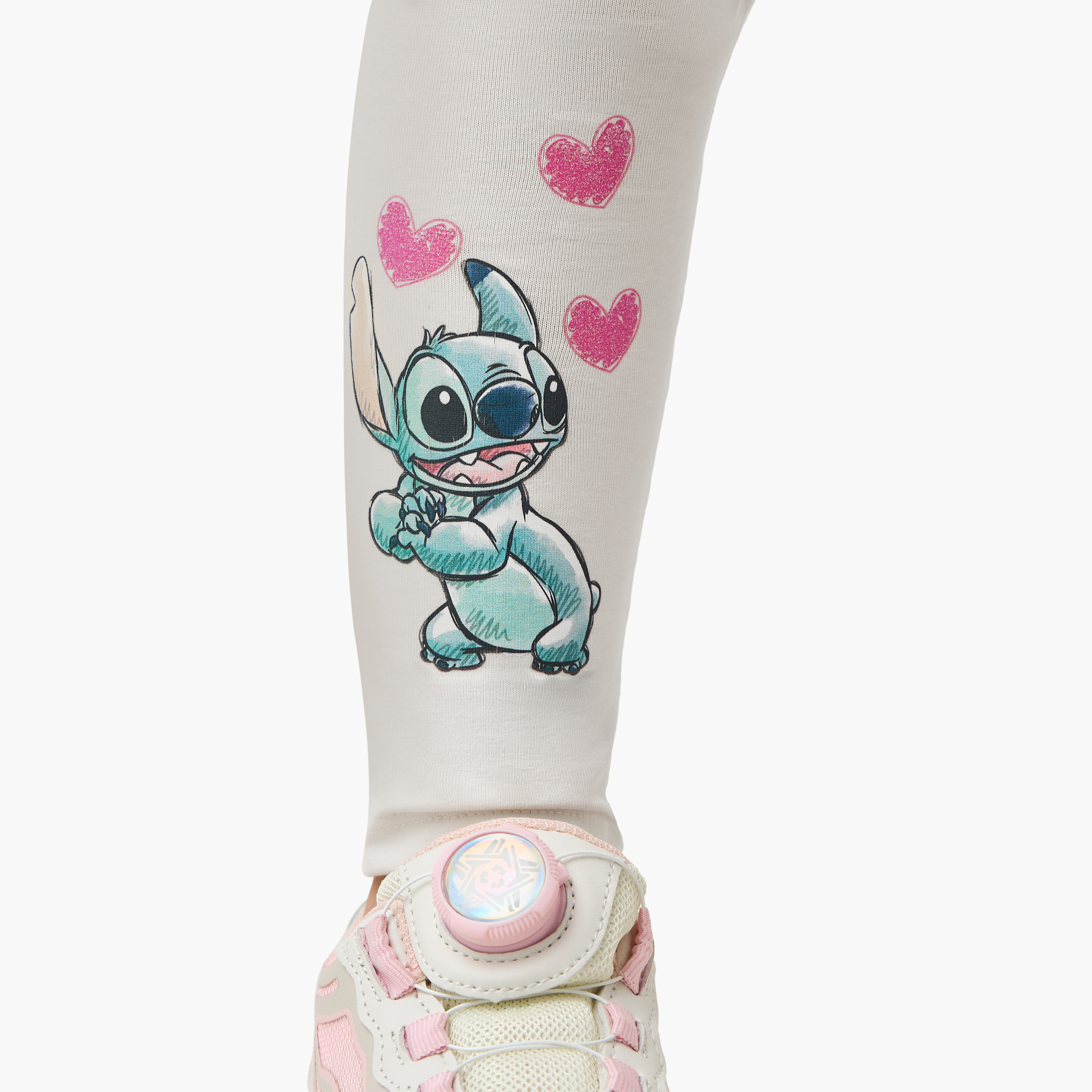 بنطلون ليقنز واسع بطبعات ستيتش وأنجل وخصر مطاطي من ديزني-girls-clothing-bottoms-leggings-image-2