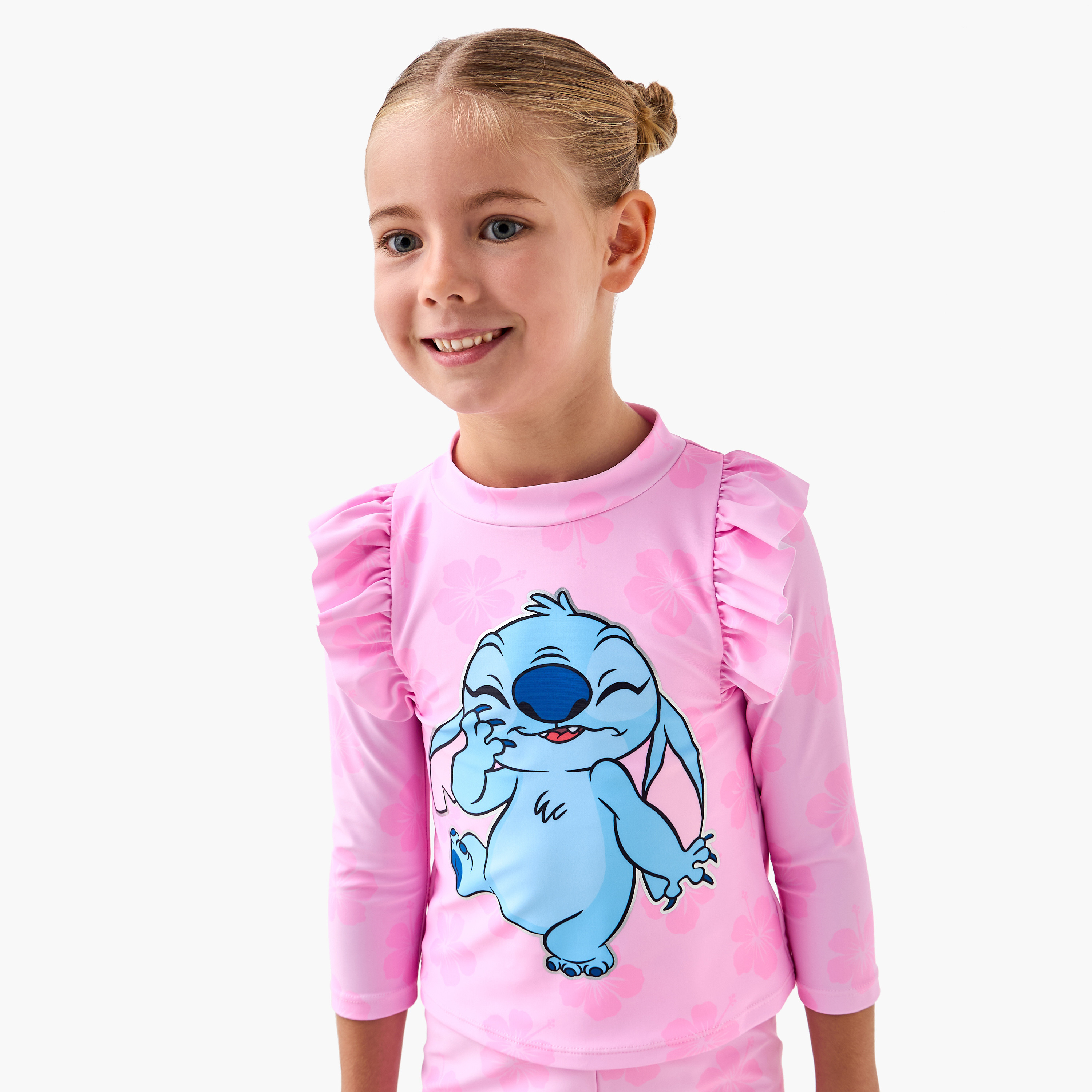 طقم تيشيرت وشورت سباحة بطبعات من ديزني-baby-girls-clothing-swimwear-image-2