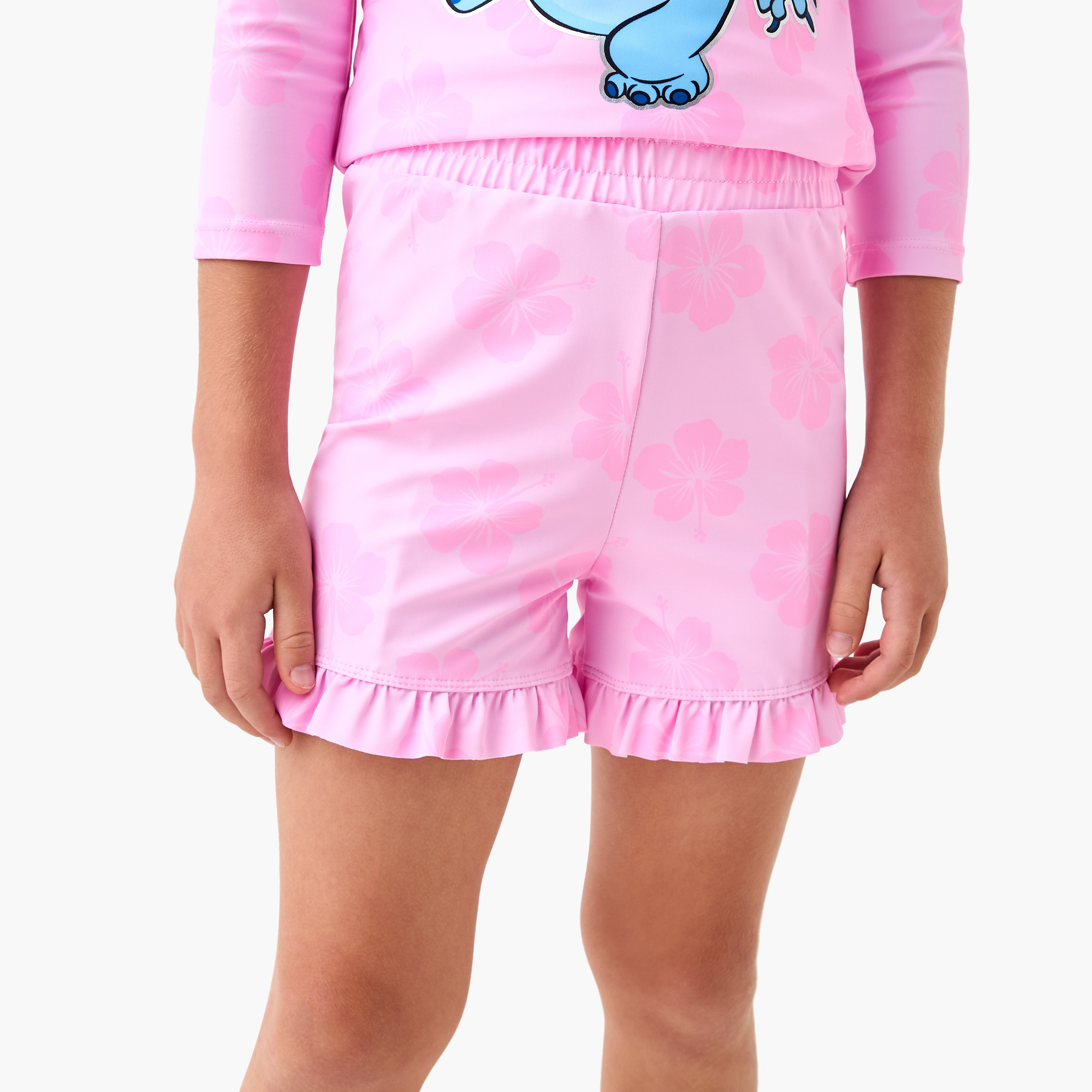 طقم تيشيرت وشورت سباحة بطبعات من ديزني-baby-girls-clothing-swimwear-image-3