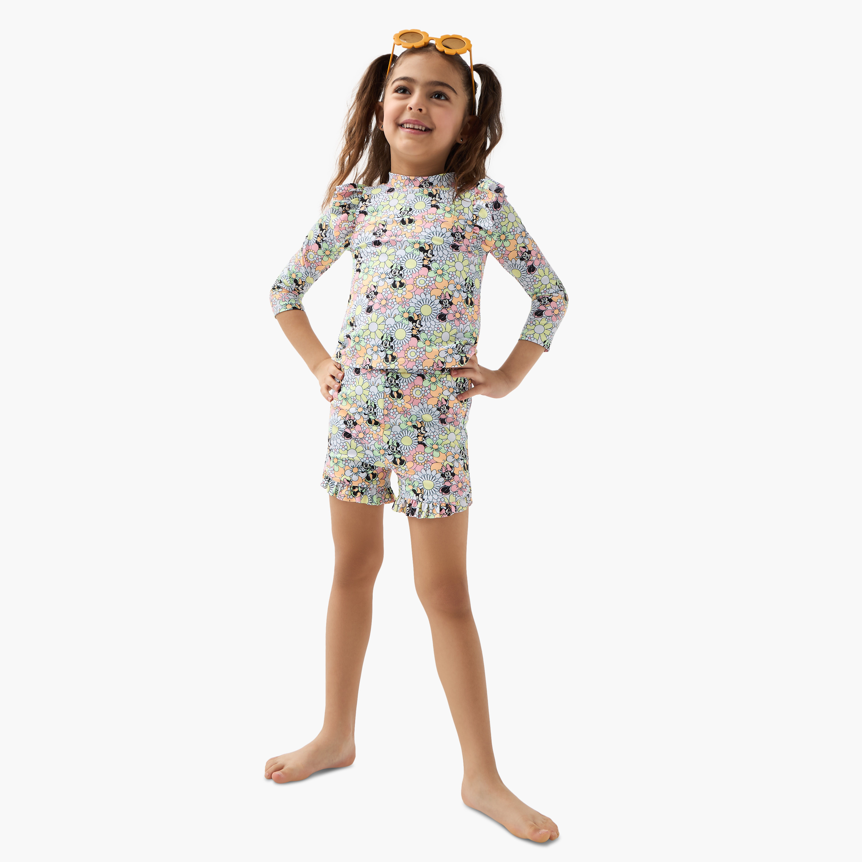 Disney All-Over Minnie Mouse Print Swim Top and Shorts Set-baby-girls-clothing-swimwear-image-1