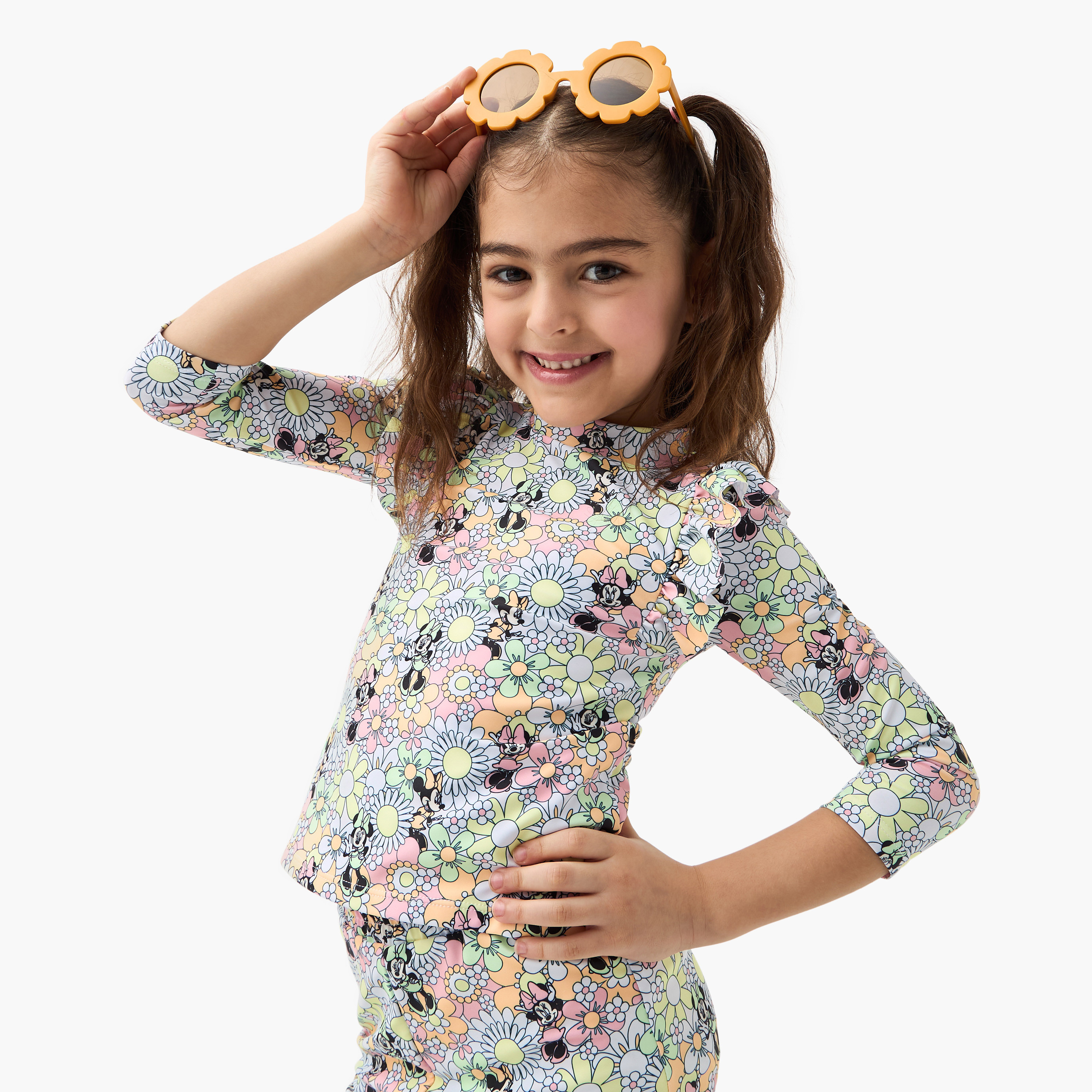 Disney All-Over Minnie Mouse Print Swim Top and Shorts Set-baby-girls-clothing-swimwear-image-2