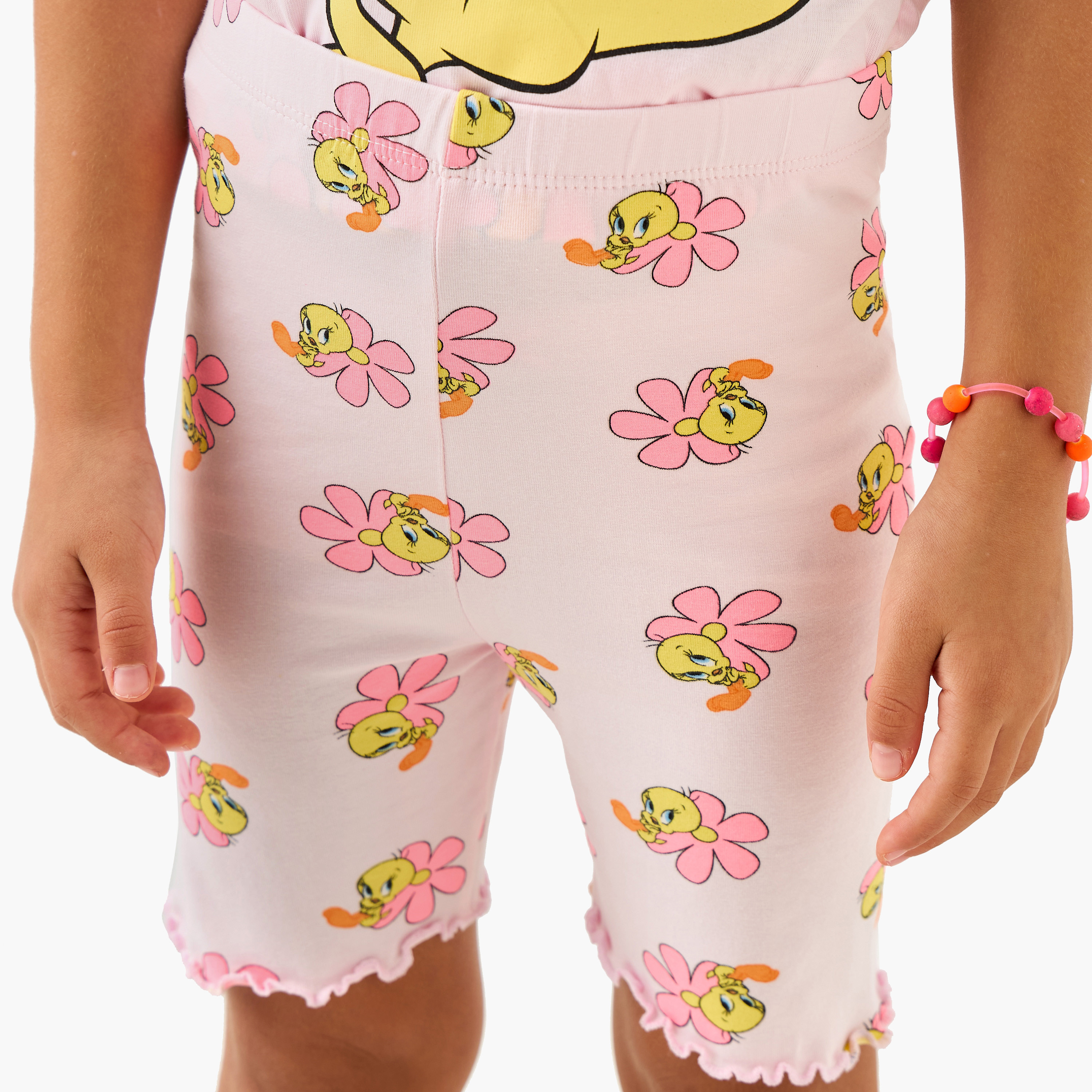 طقم تيشيرت وشورت بطبعات تويتي-baby-girls-clothing-setsandcoords-image-6