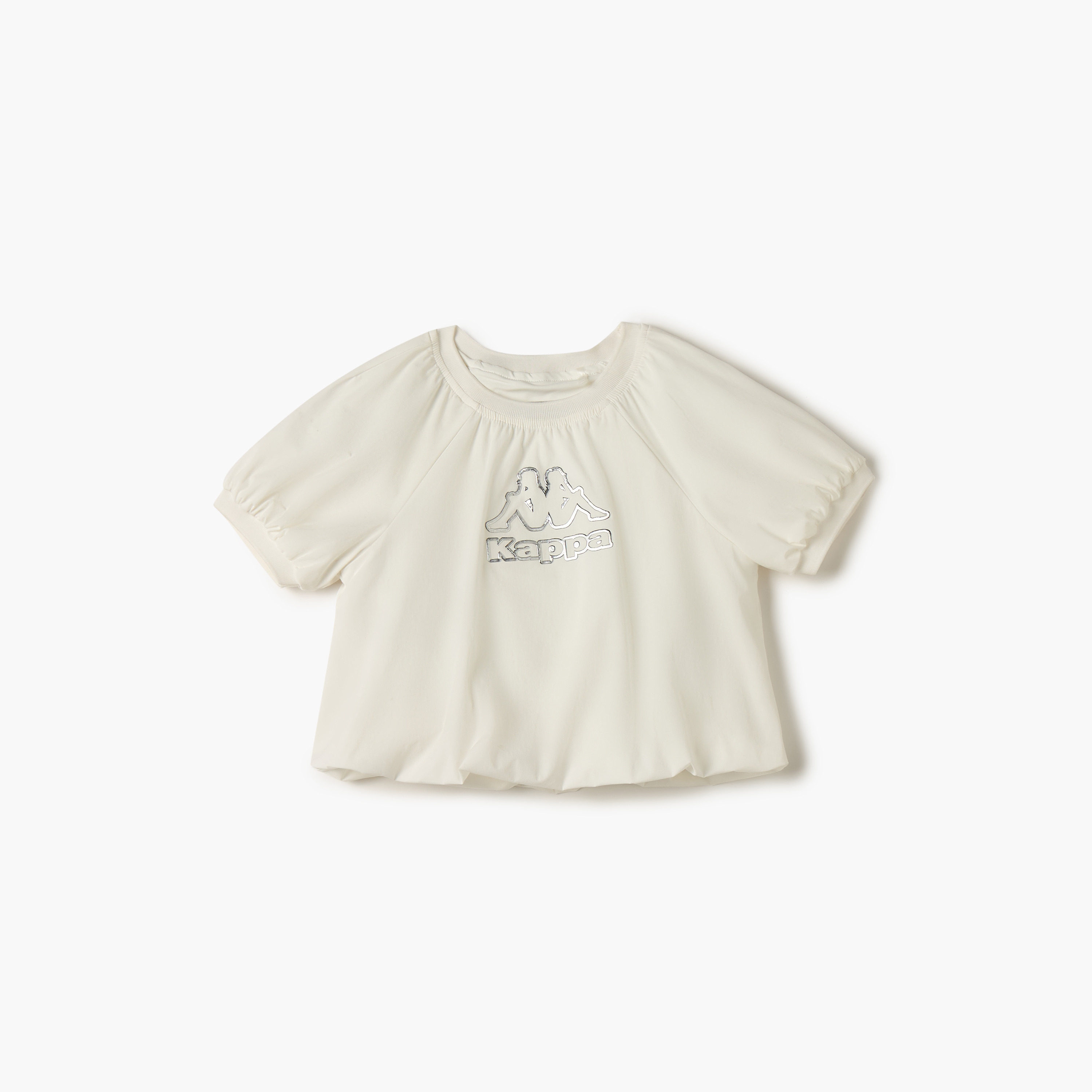 Kappa Logo Detail Balloon T-shirt with Raglan Sleeves-sports-girls-clothing-tops-image-1