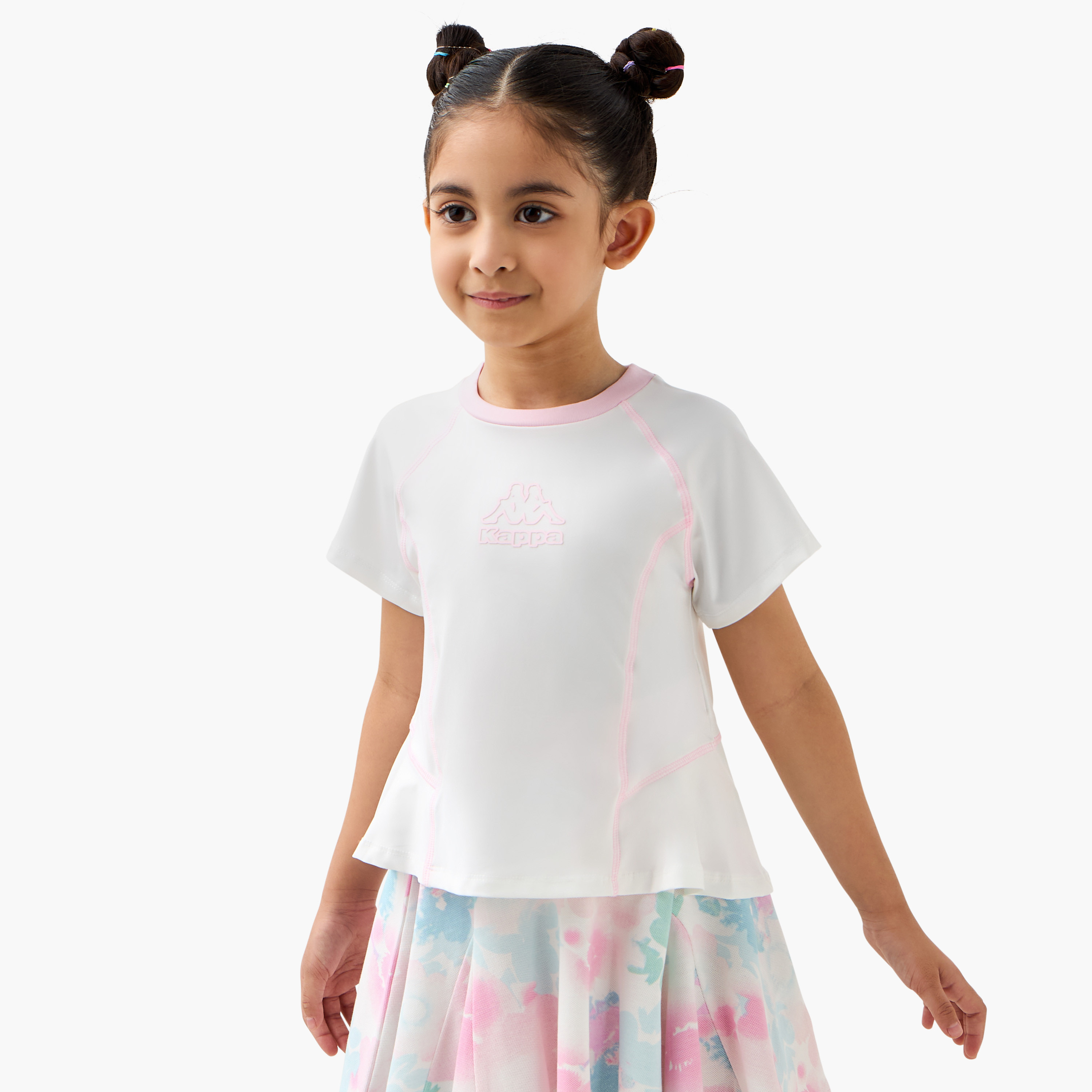 تيشيرت بأكمام قصيرة وياقة ضيقة وألواح من كابا-sports-girls-clothing-tops-image-5