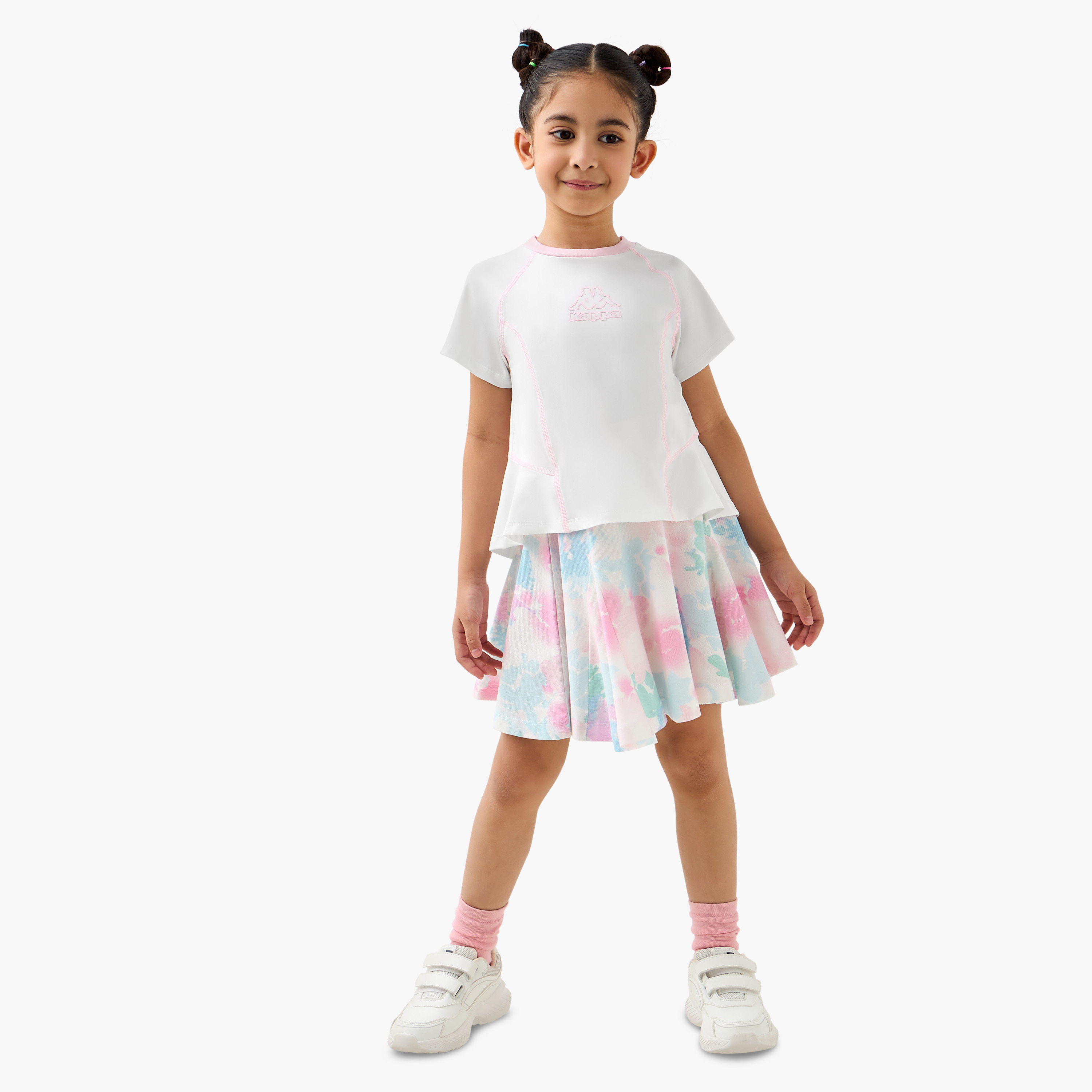 تيشيرت بأكمام قصيرة وياقة ضيقة وألواح من كابا-sports-girls-clothing-tops-image-4