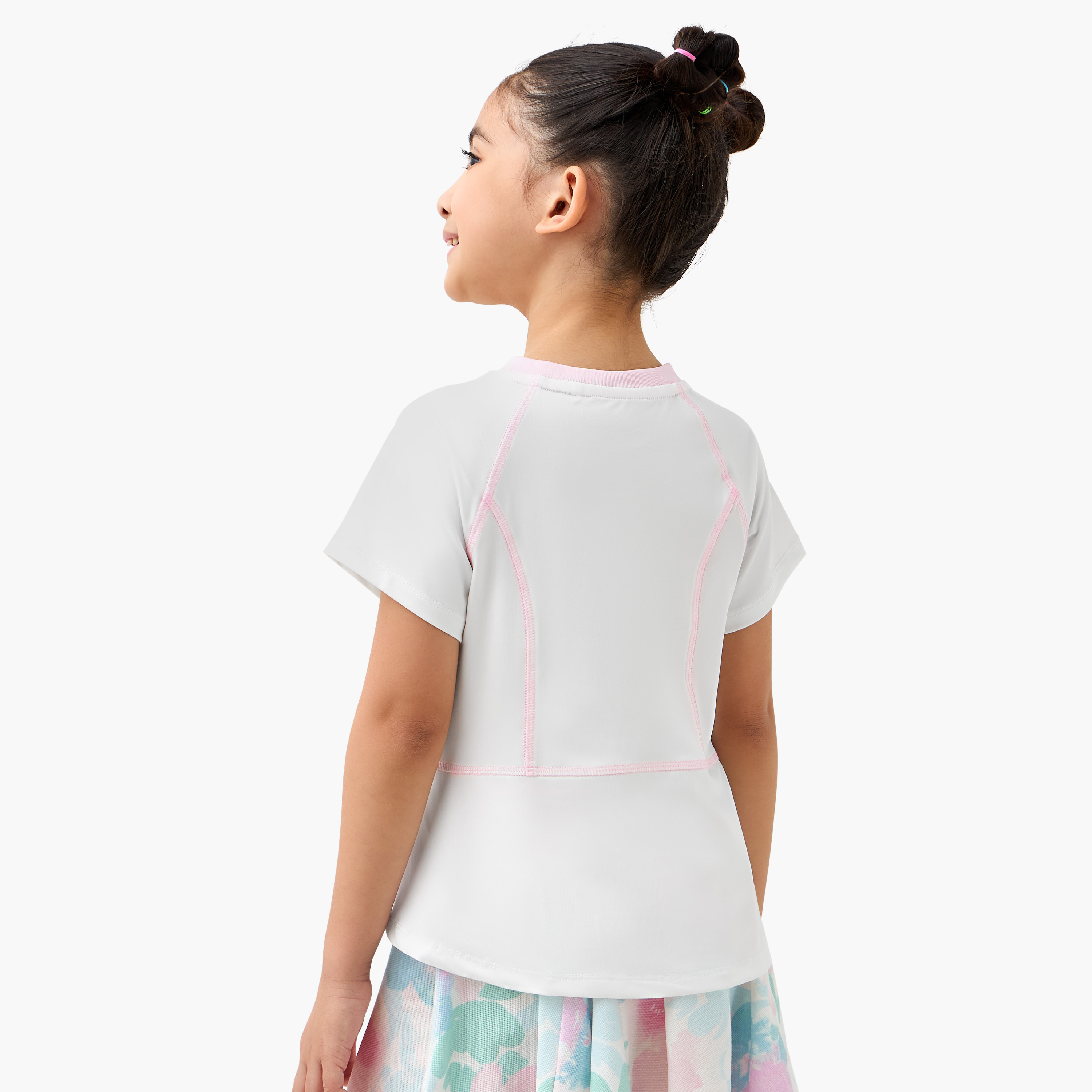 تيشيرت بأكمام قصيرة وياقة ضيقة وألواح من كابا-sports-girls-clothing-tops-image-3