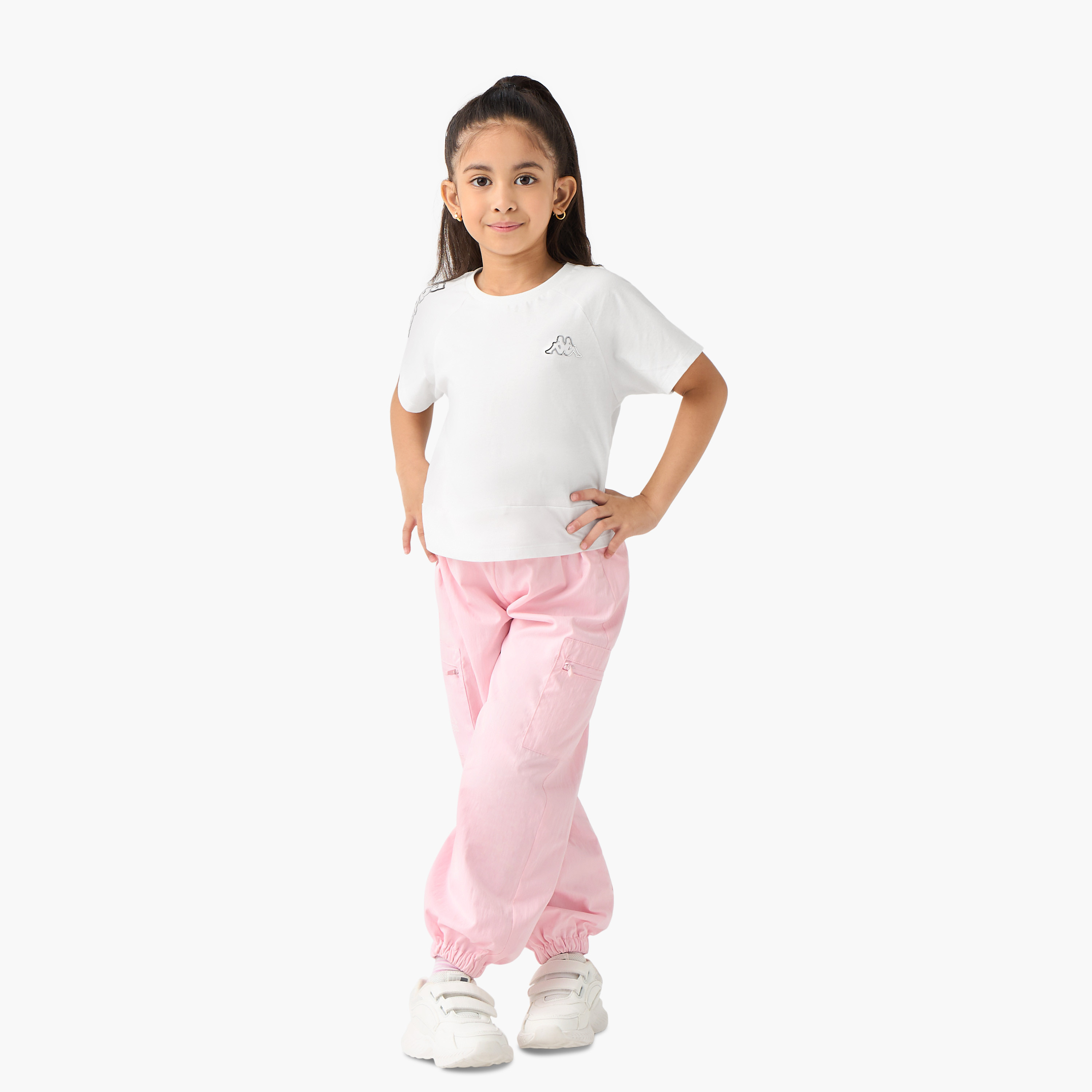 بنطلون رياضي سادة برباط إغلاق وجيوب من كابا-baby-girls-clothing-sportswear-bottoms-image-5