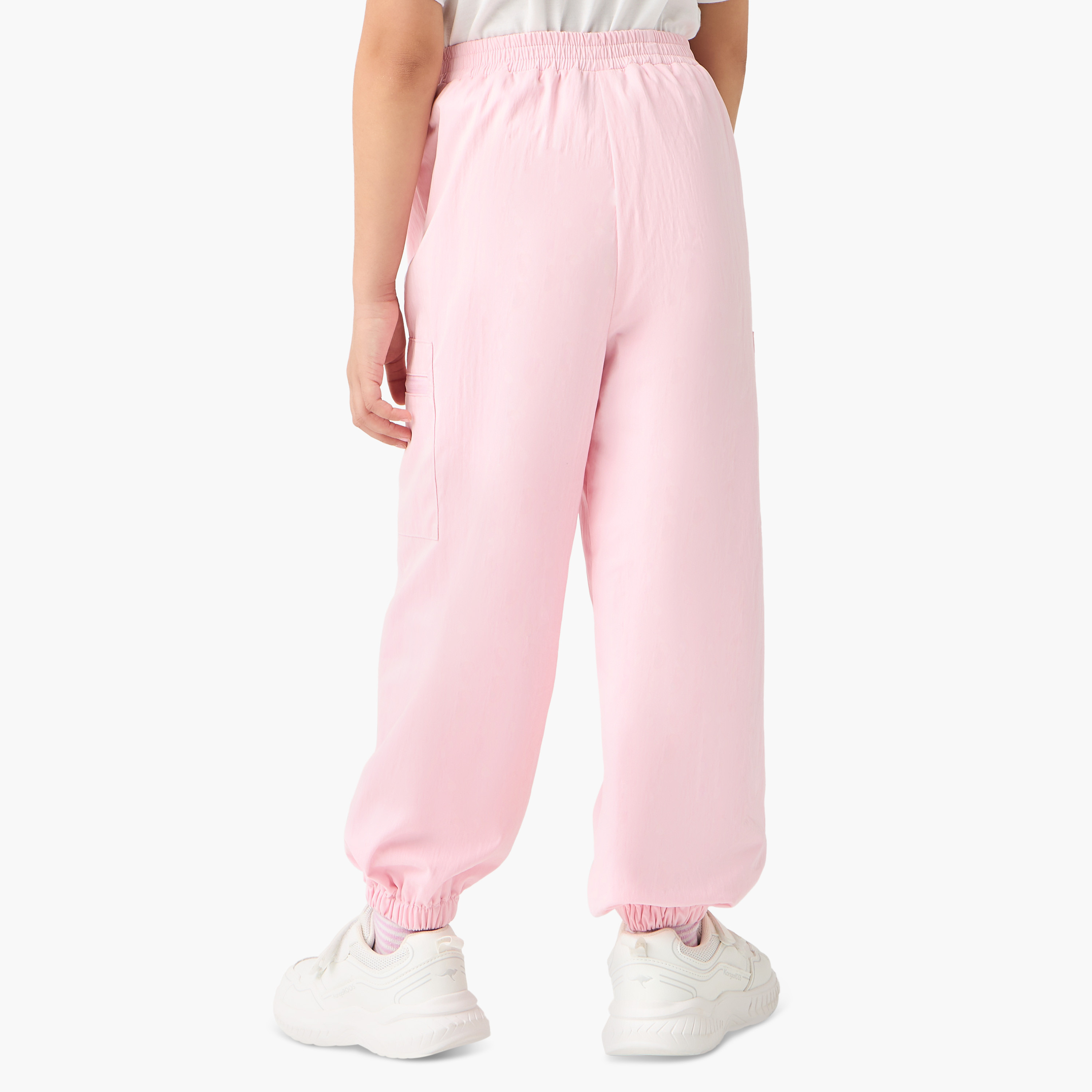 بنطلون رياضي سادة برباط إغلاق وجيوب من كابا-baby-girls-clothing-sportswear-bottoms-image-4