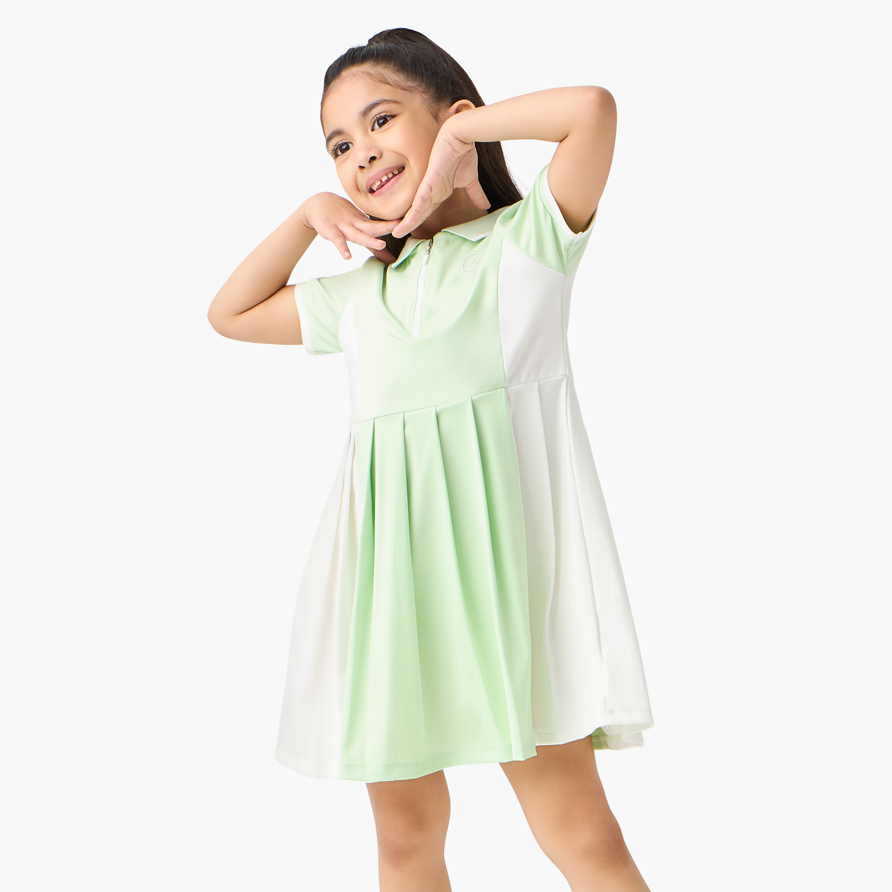 Kappa Pleated Polo Dress with Short Sleeves-girls-clothing-dressesandjumpsuits-image-1