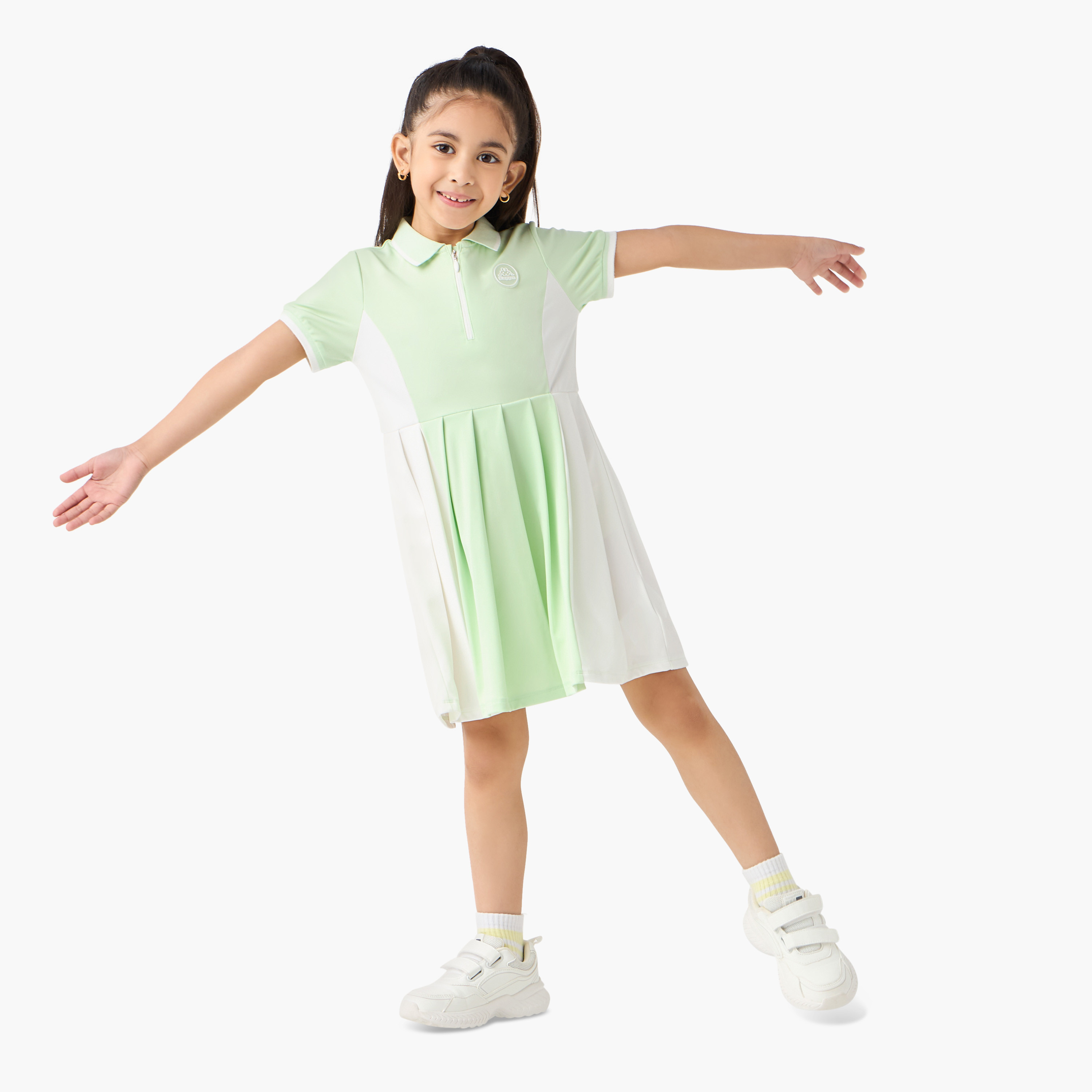 Kappa Pleated Polo Dress with Short Sleeves-girls-clothing-dressesandjumpsuits-image-2