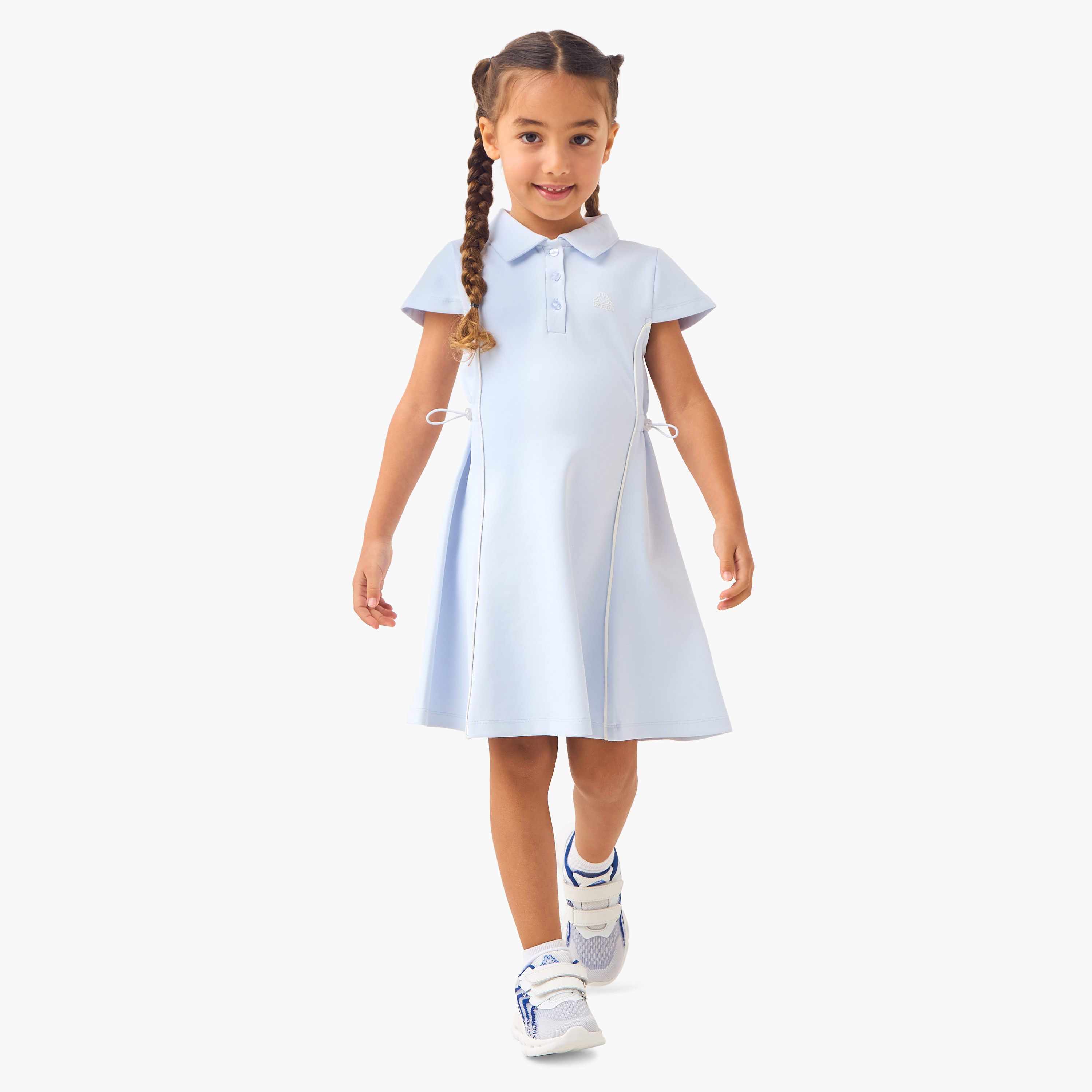 Kappa Solid Polo Dress with Collar and Toggle Detail-girls-clothing-dressesandjumpsuits-image-1