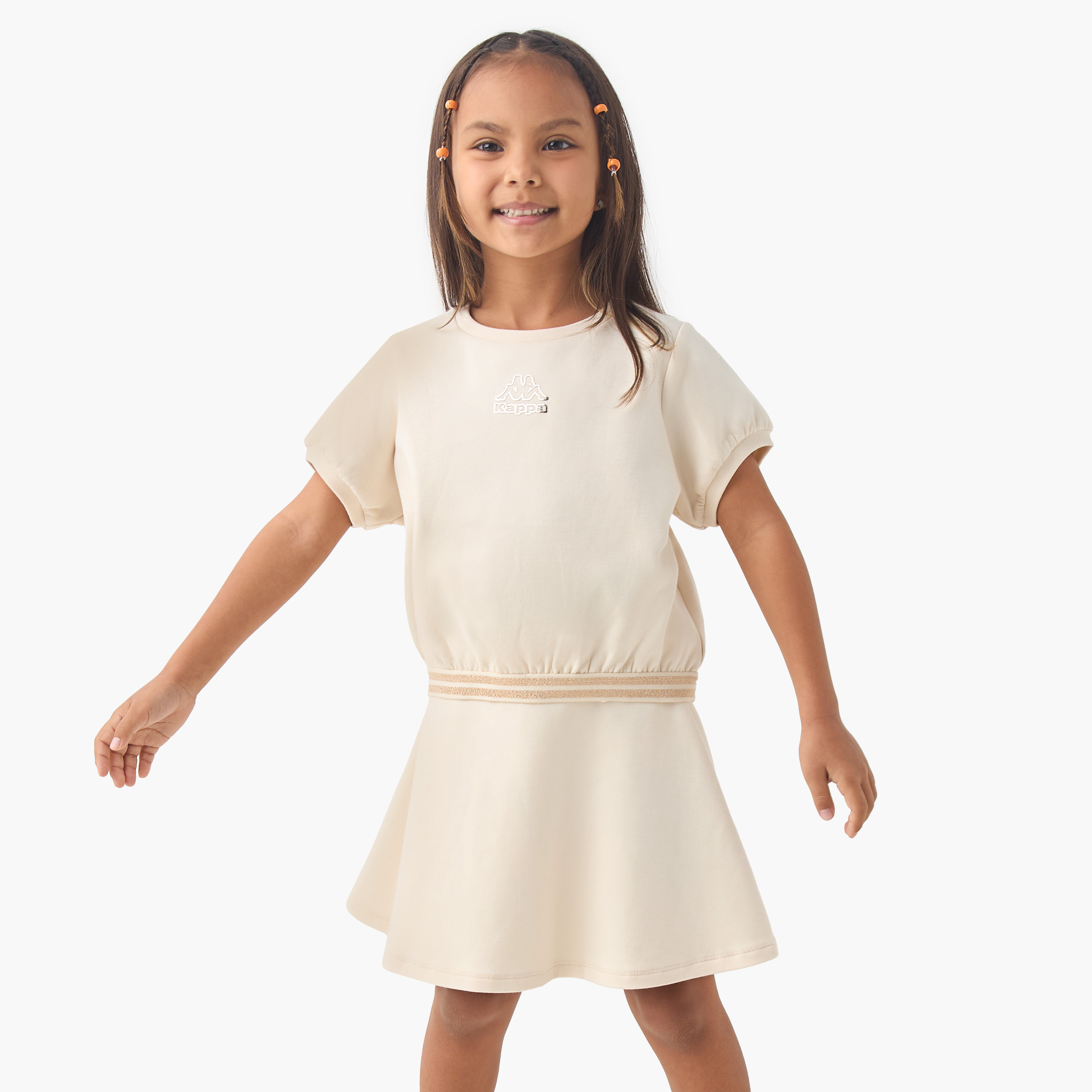 Kappa Logo Print T-shirt and Skirt Set-baby-girls-clothing-setsandcoords-image-2