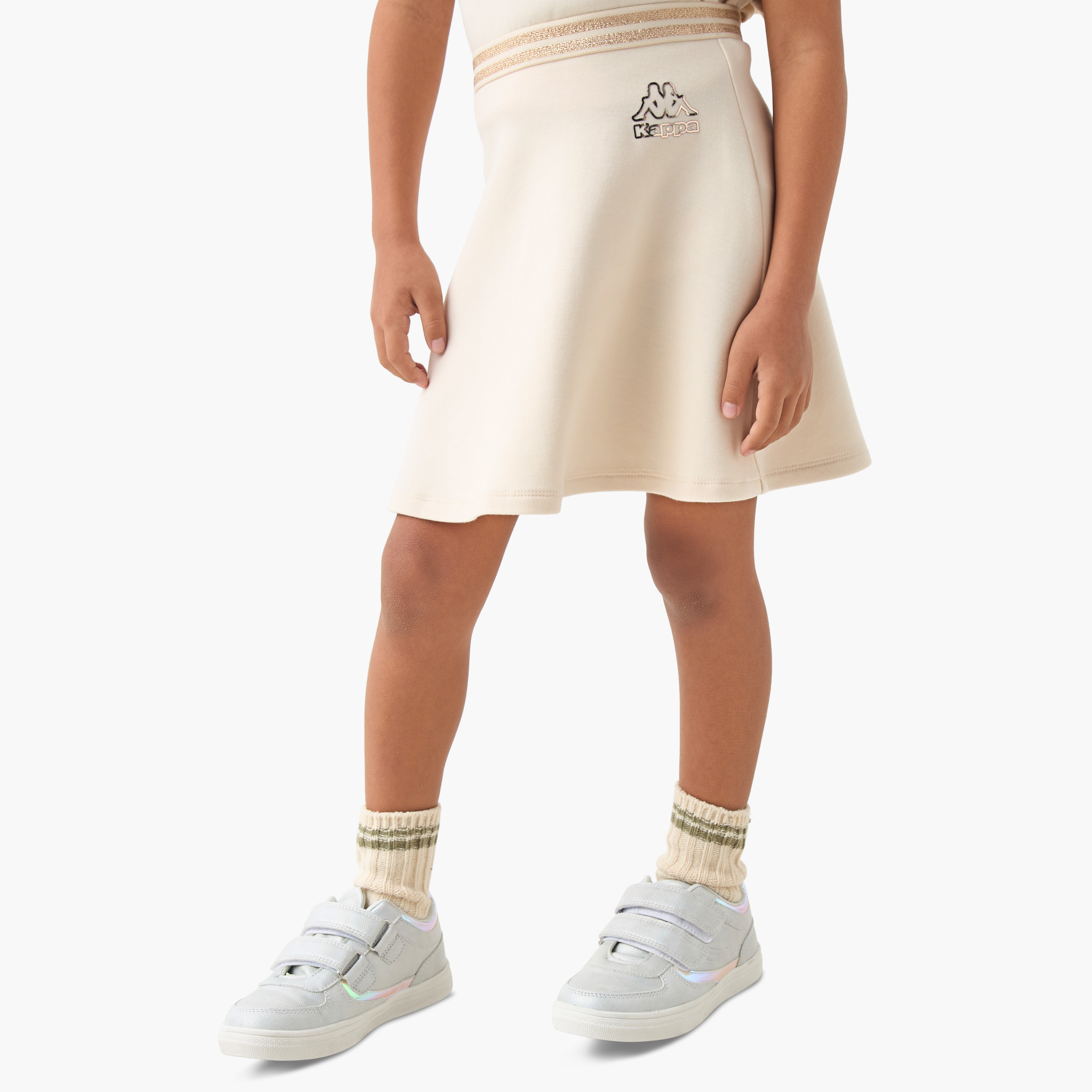 Kappa Logo Print T-shirt and Skirt Set-baby-girls-clothing-setsandcoords-image-3