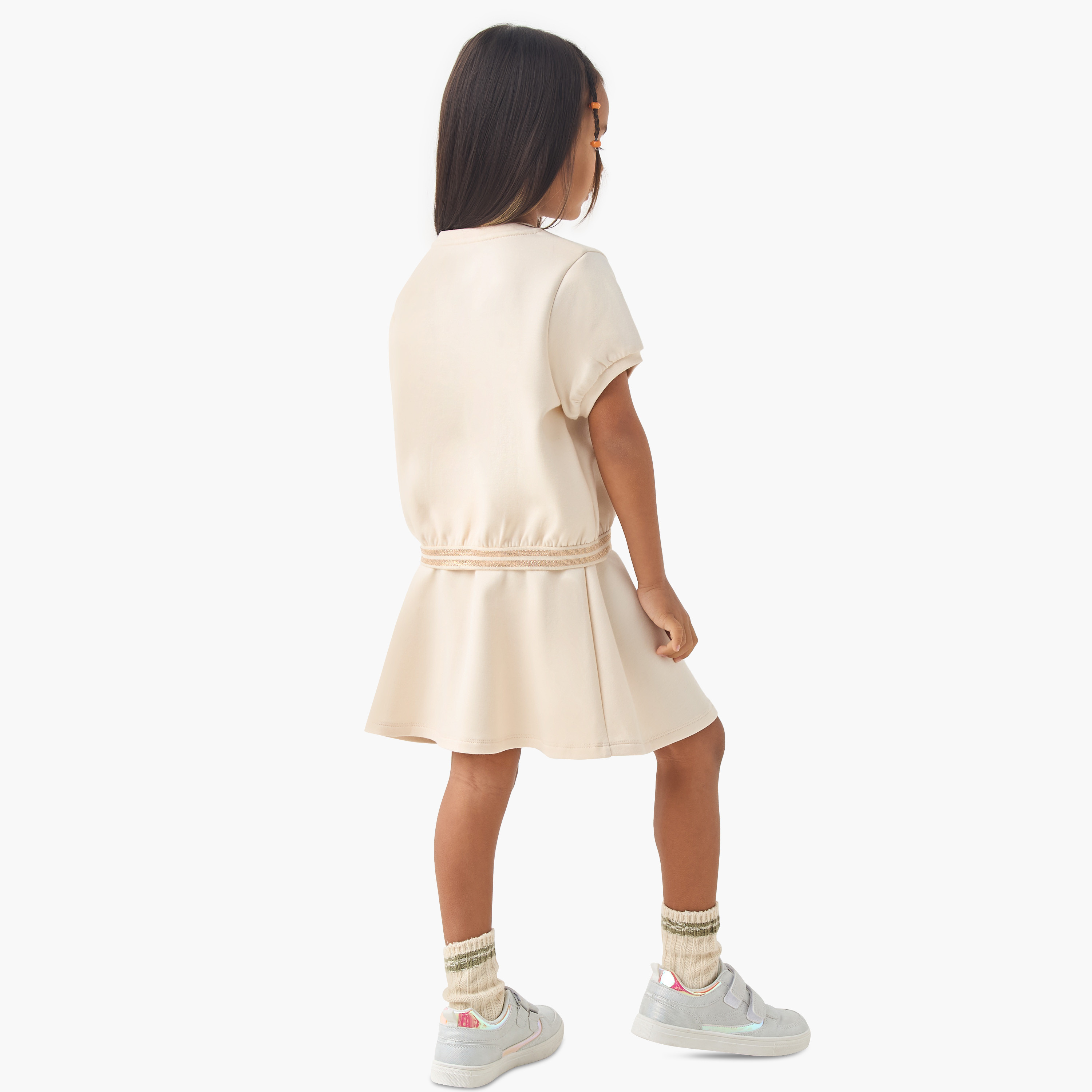 Kappa Logo Print T-shirt and Skirt Set-baby-girls-clothing-setsandcoords-image-4