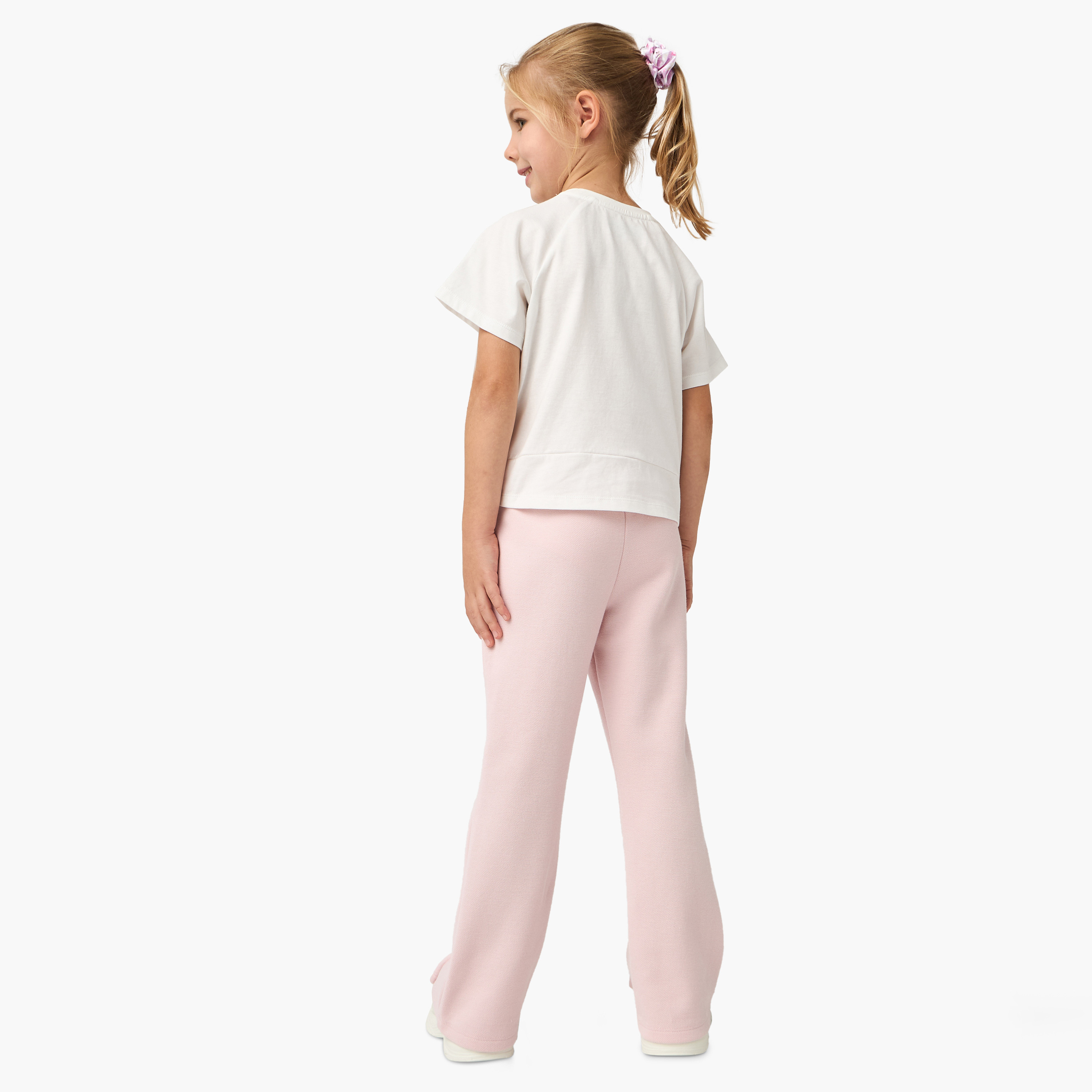 Kappa Logo Detail T-shirt and Pants Set-girls-clothing-setsandcoords-image-4