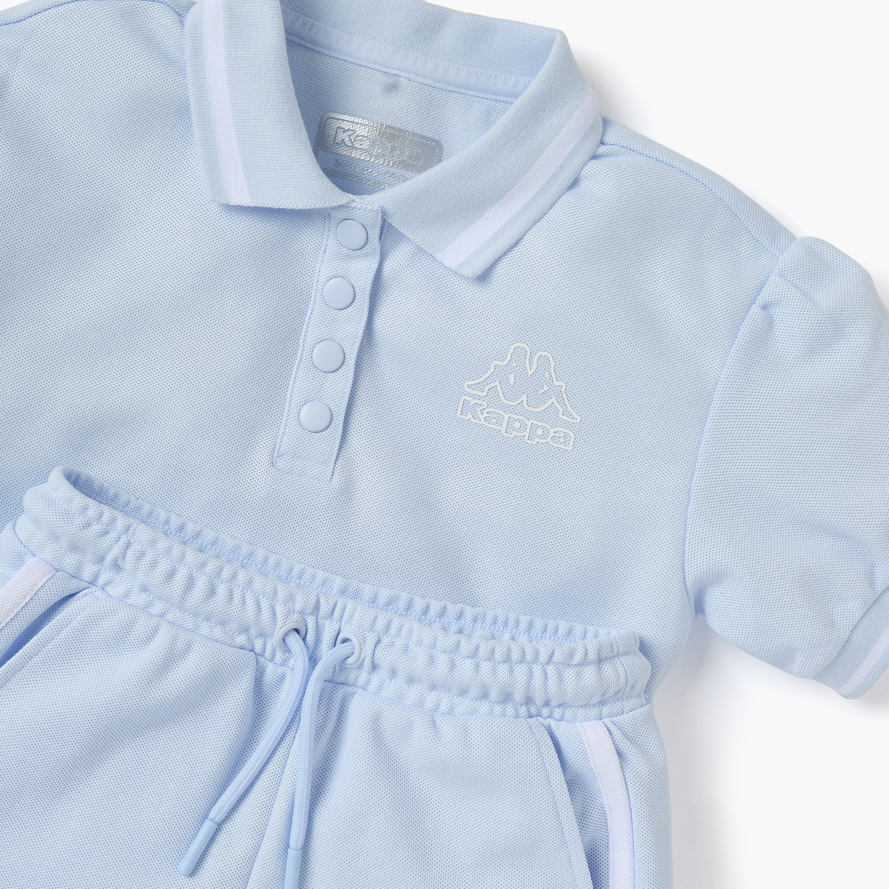 Kappa Logo Detail T-shirt and Shorts Set-baby-girls-clothing-setsandcoords-image-4